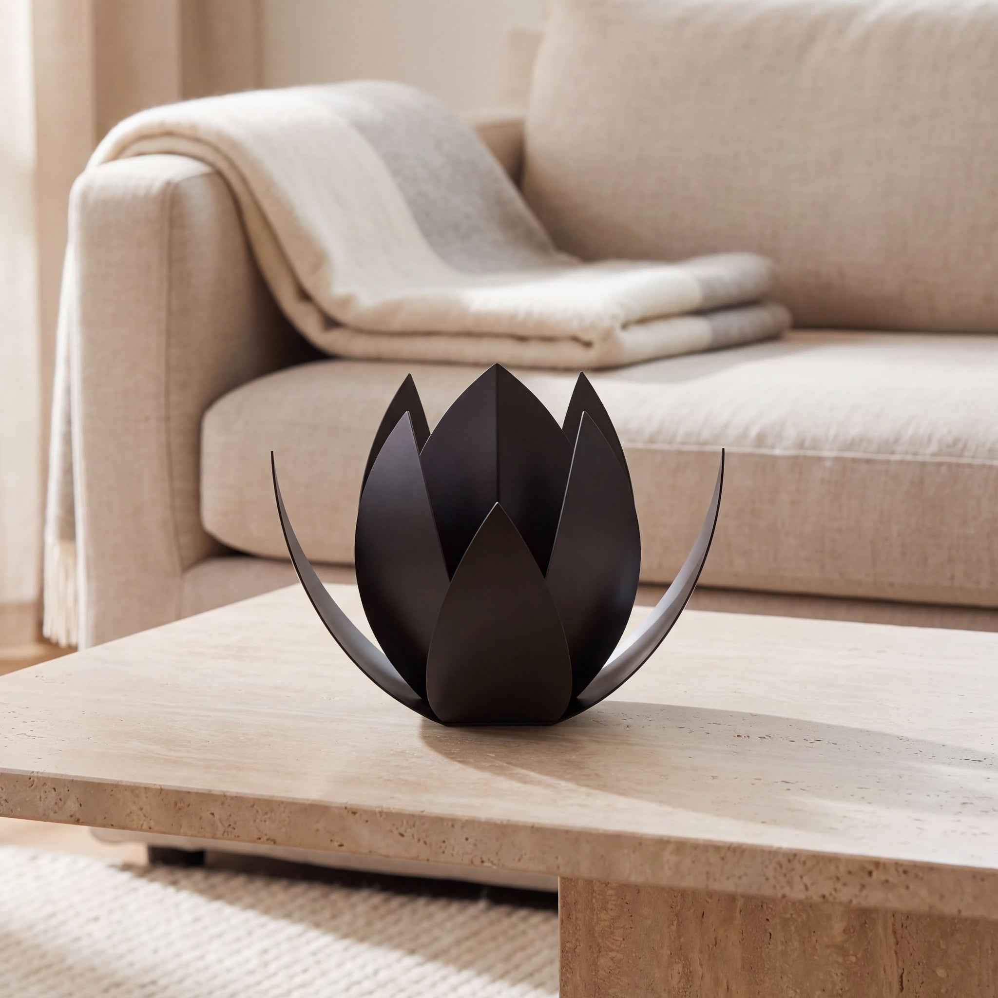 Lotus-Adult-Cremation-Urn-for-Ashes-in-Matte-Black-Stainless-Steel-amto_stone_coffee