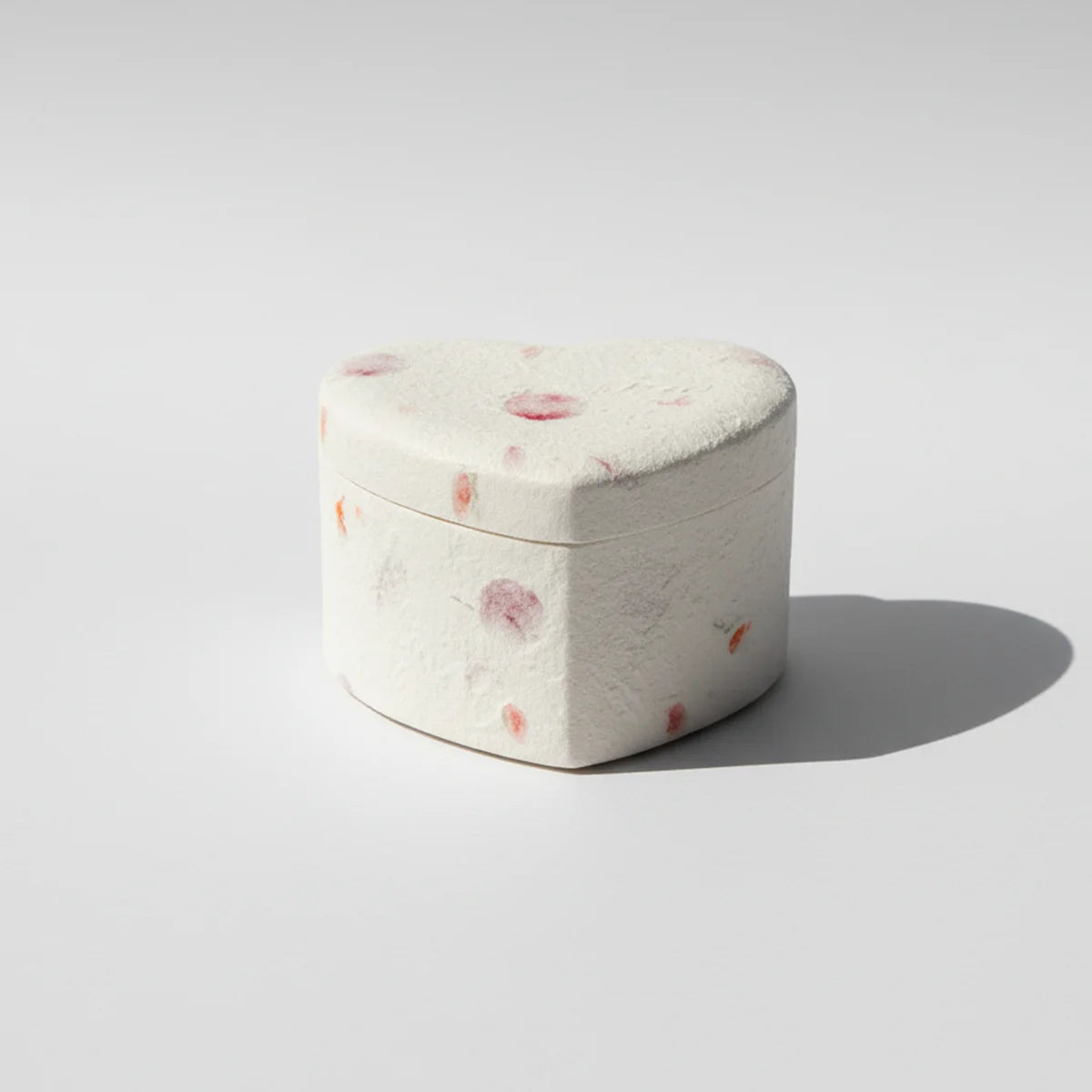 Love Heart Biodegradable Urn for Ashes in Floral - Small