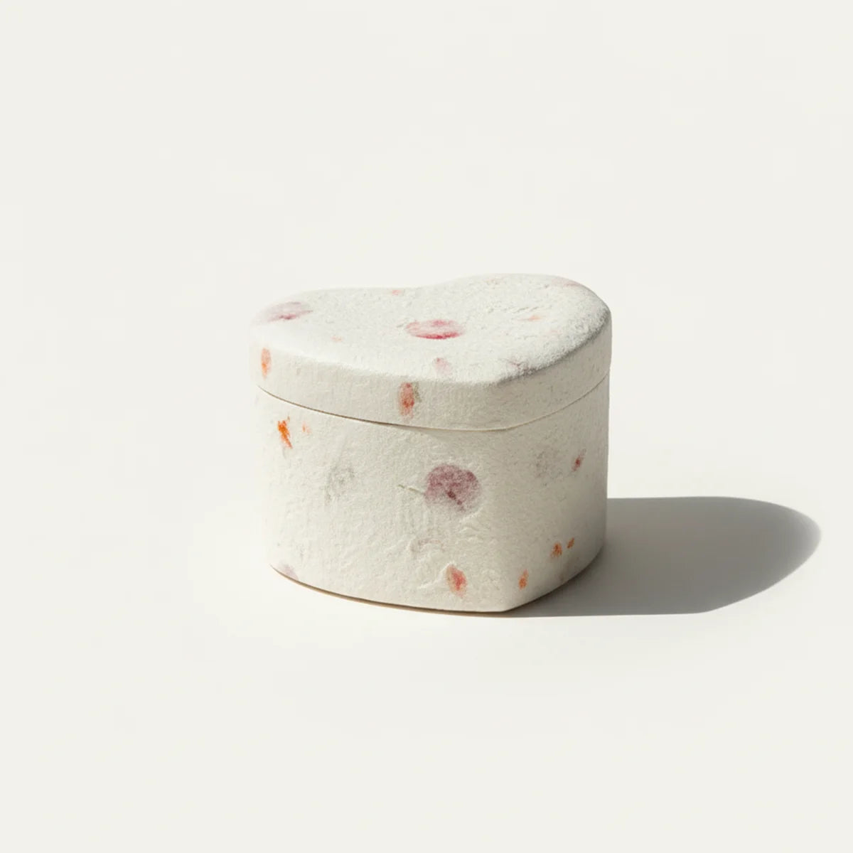 Love Heart Biodegradable Urn for Ashes in Floral - Small