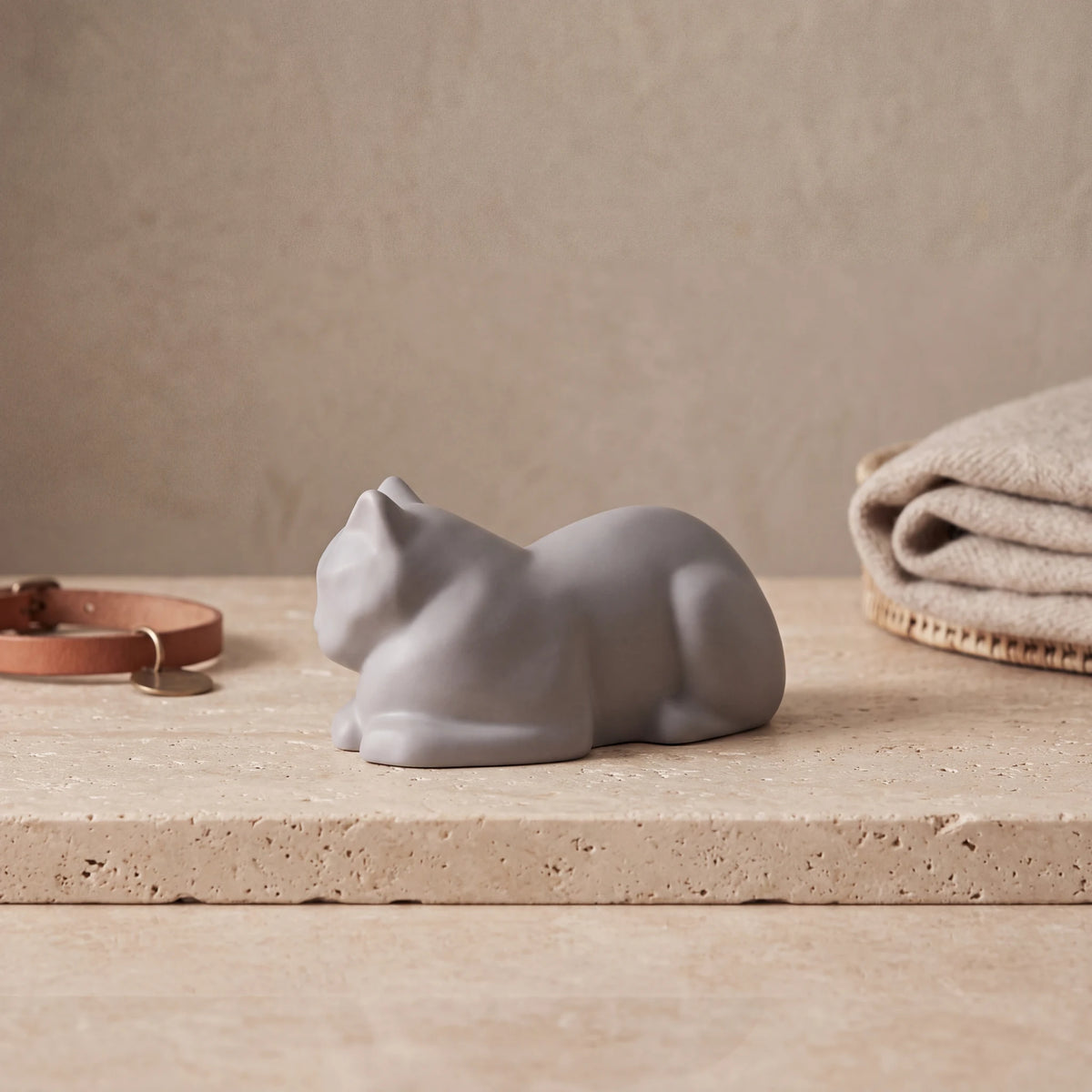 Lying-Cat-Mini-Urn-for-Ashes-in-Matte-White-pet_hearth_basket