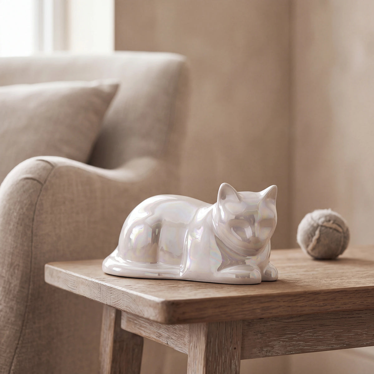 Lying-Cat-Mini-Urn-for-Ashes-in-Pearlescent-White-pet_reading_nook