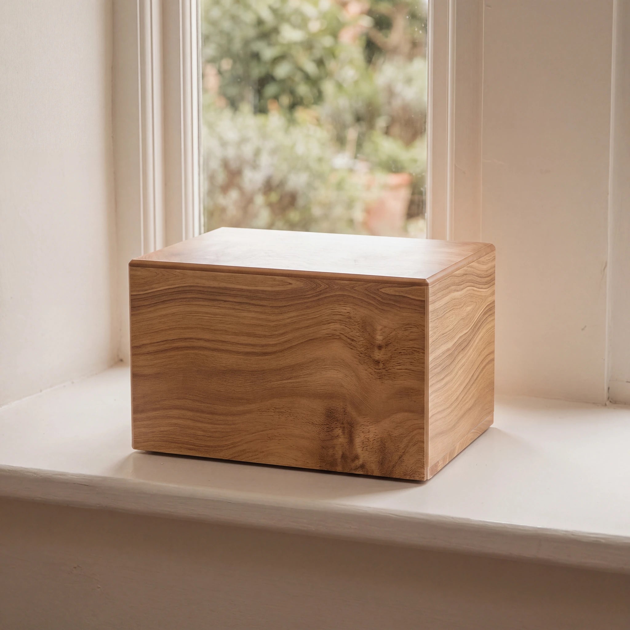 Oak Wood Effect MDF Cremation Urn for Adult Ashes
