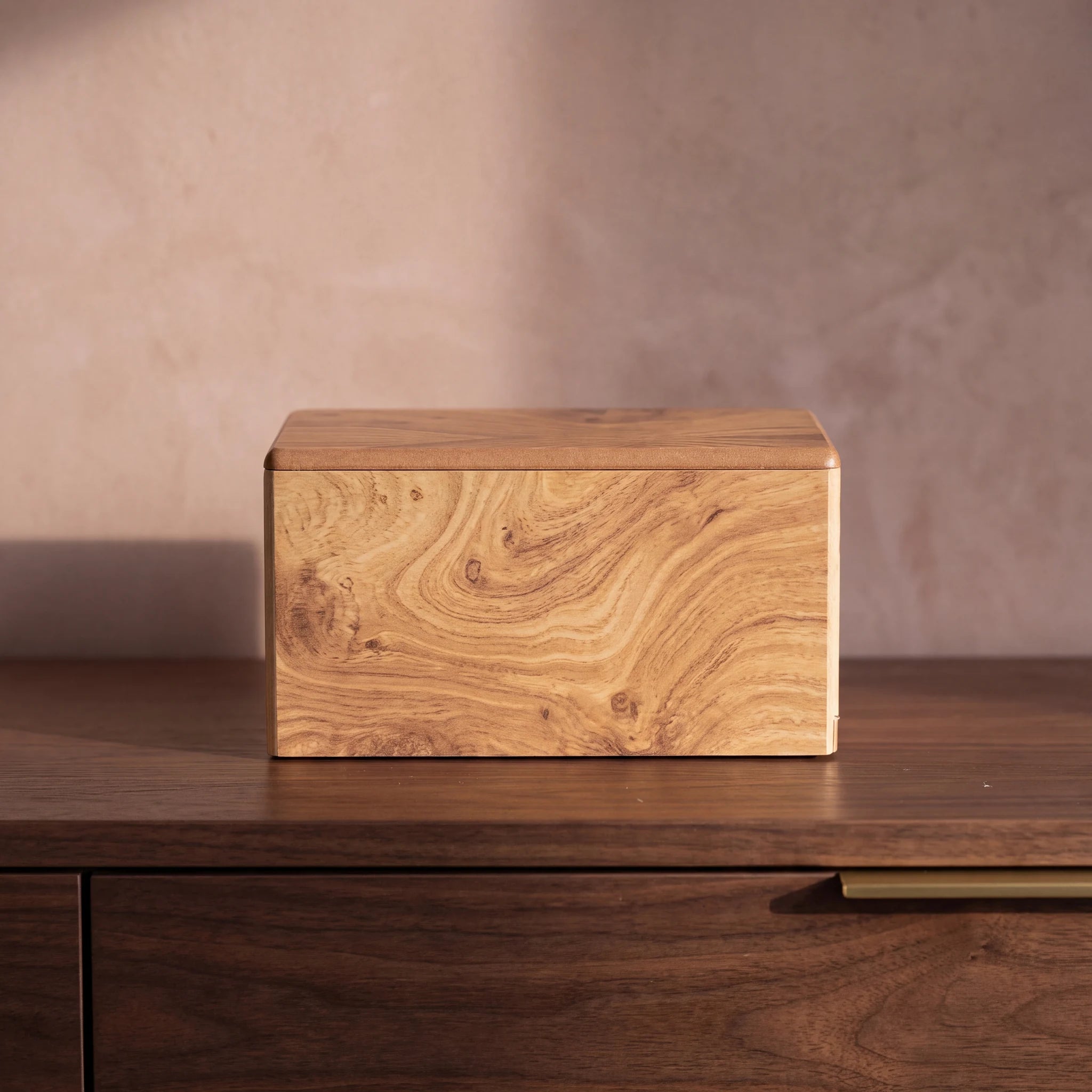 Oak-Wood-Effect-MDF-Small-Urn-for-Ashes-Walnut-Sideboard