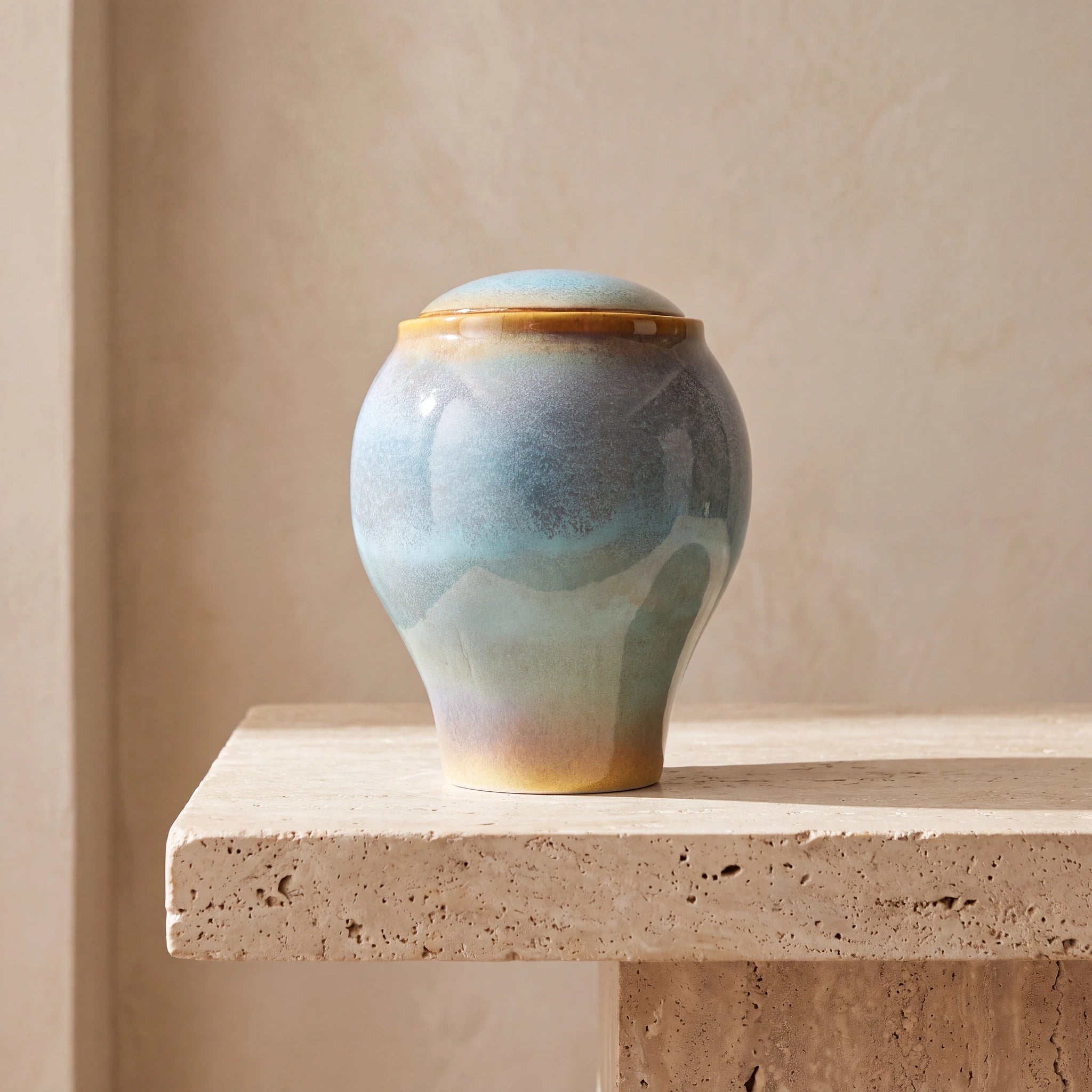 Ocean Blue Classic Adult Cremation Urn for Ashes