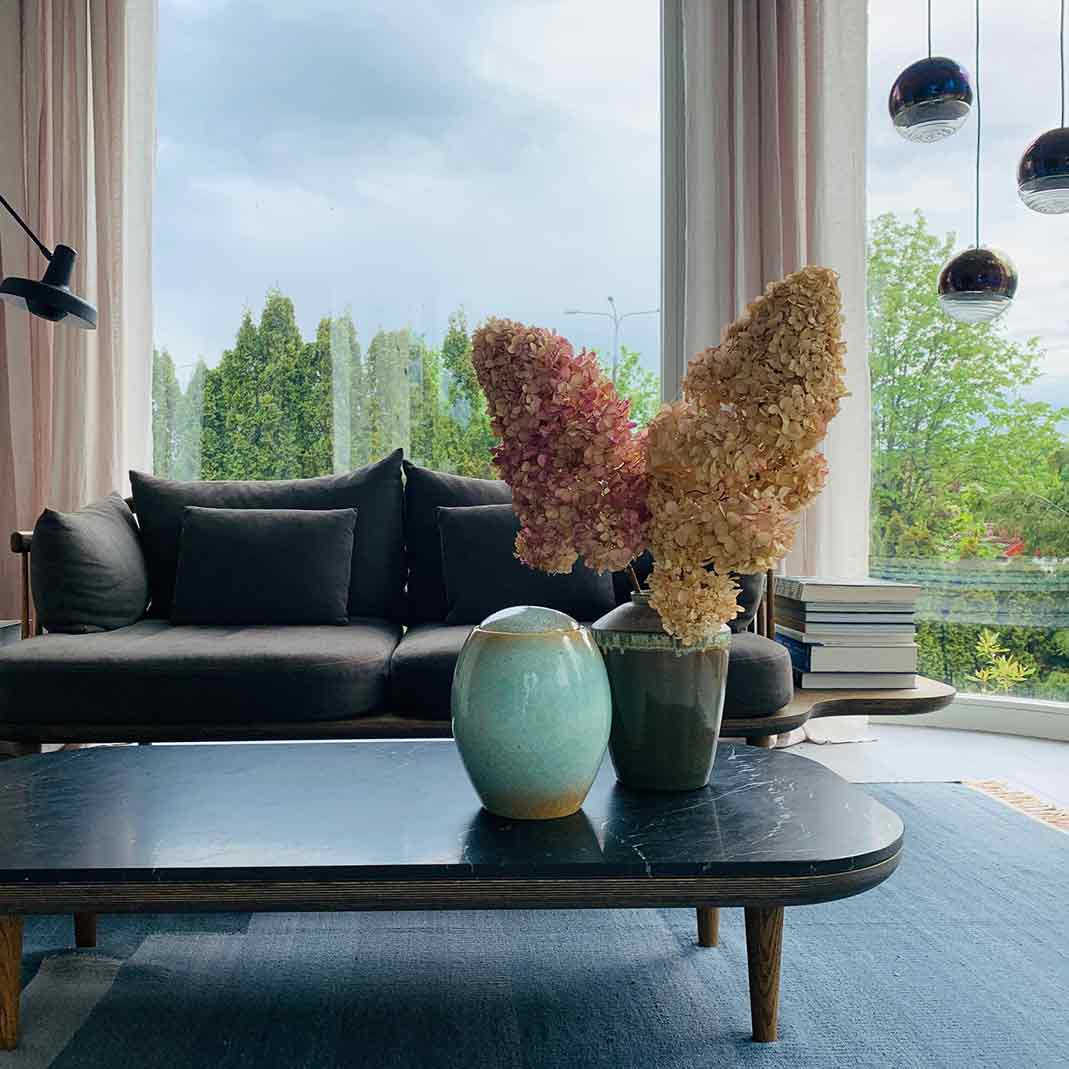 Ocean Blue Modern Adult Cremation Urn for Ashes