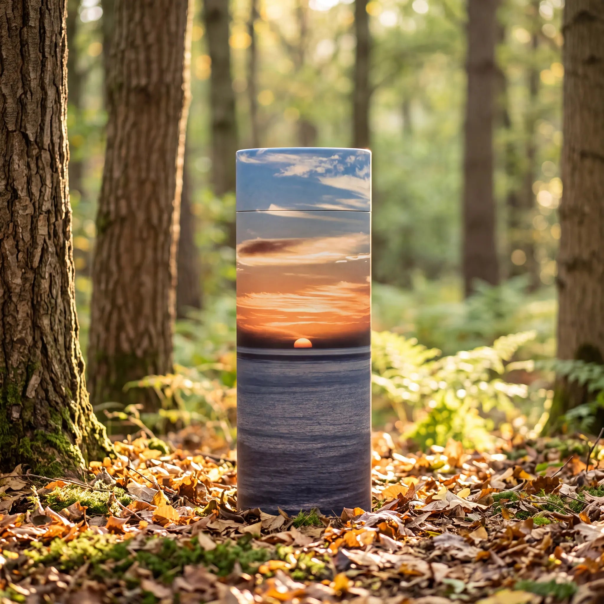 Ocean-Sunset-Eco-Friendly-Scattering-Tube-for-Ashes-Adult-In-the-Woods