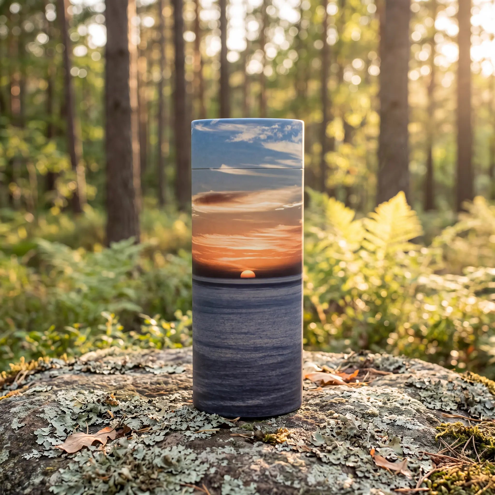 Ocean-Sunset-Eco-Friendly-Scattering-Tube-for-Ashes-Medium-In-the-Woods