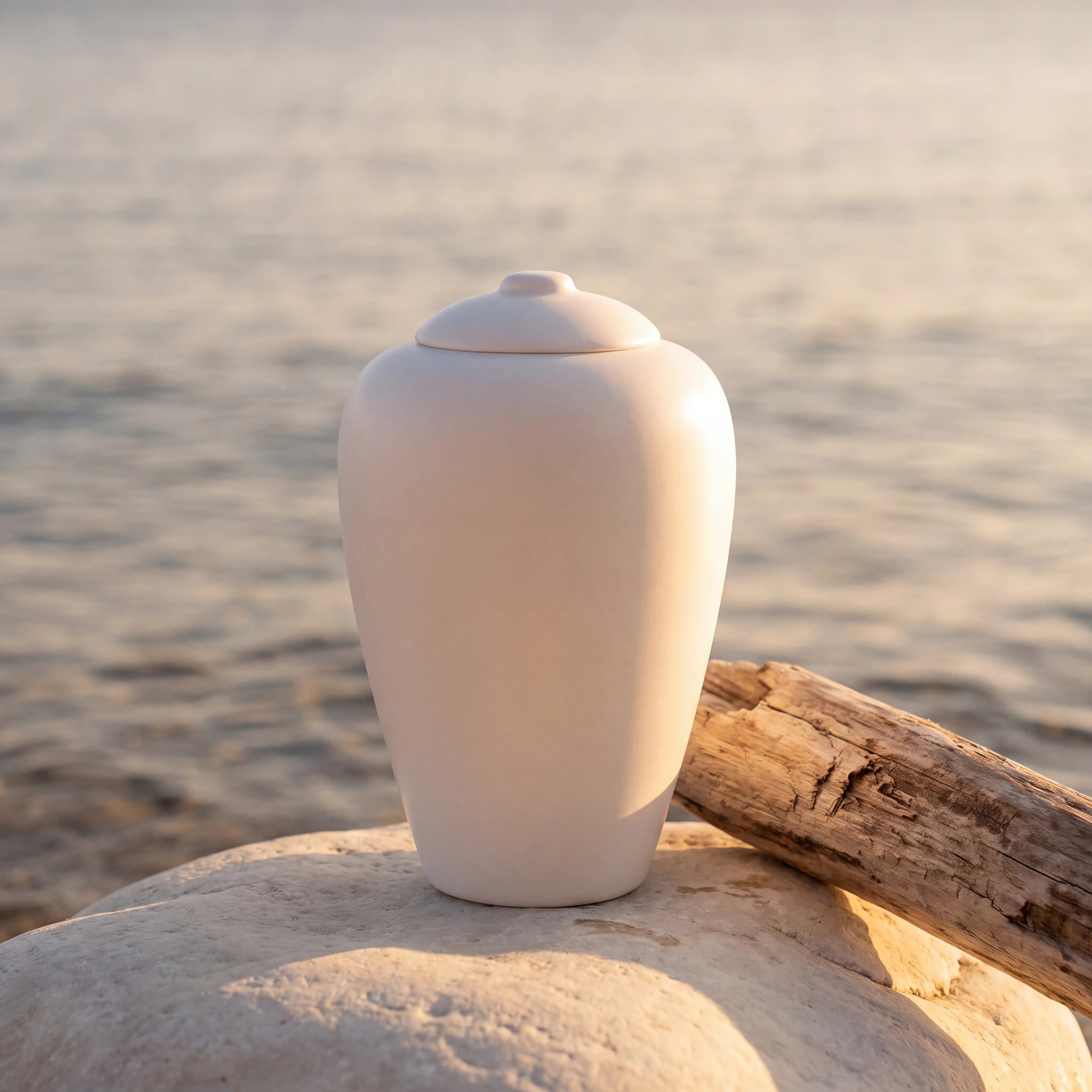 Oceane Classic Pearl Biodegradable Water Urn for Ashes - Adult