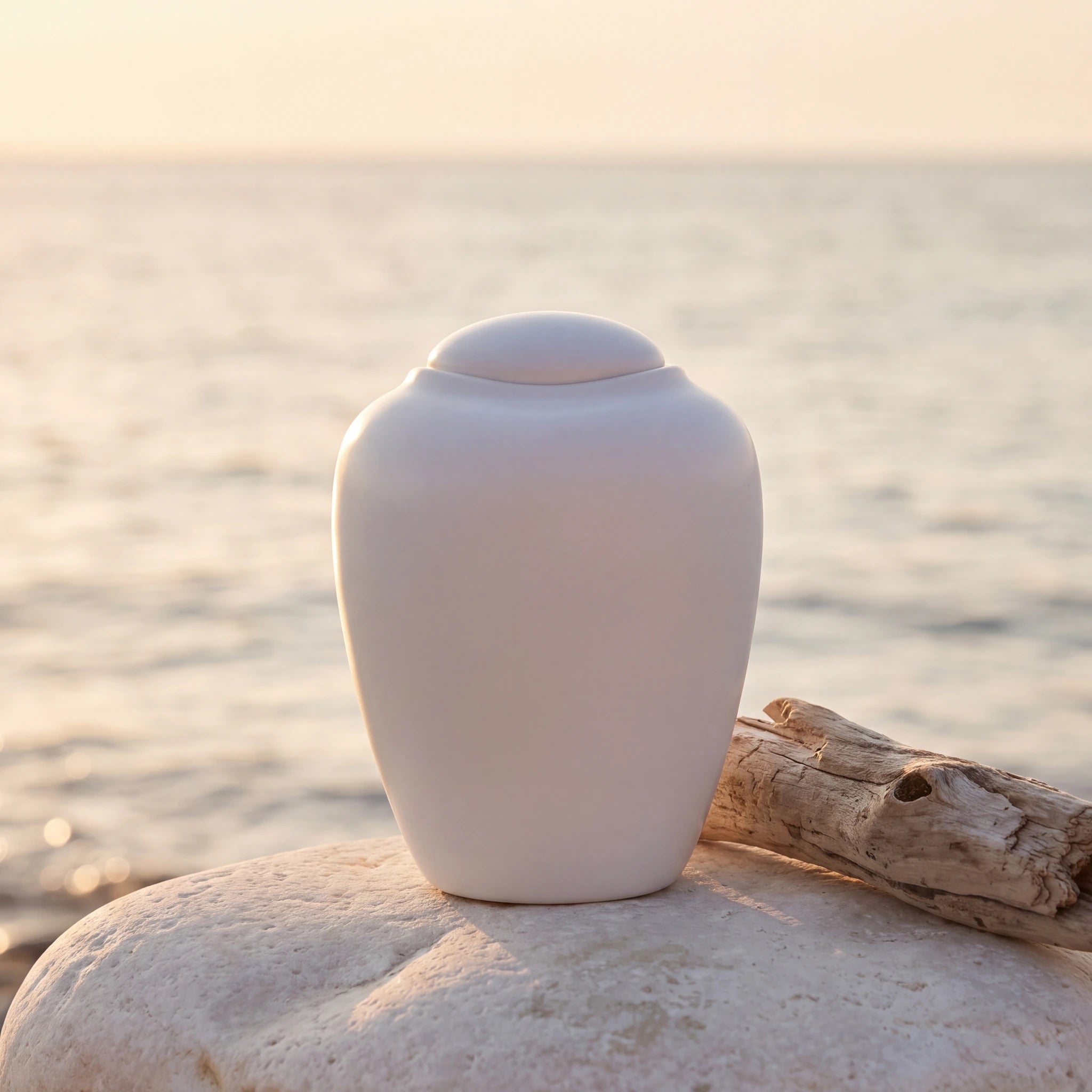 Oceane Pearl Biodegradable Water Urn for Ashes - Adult