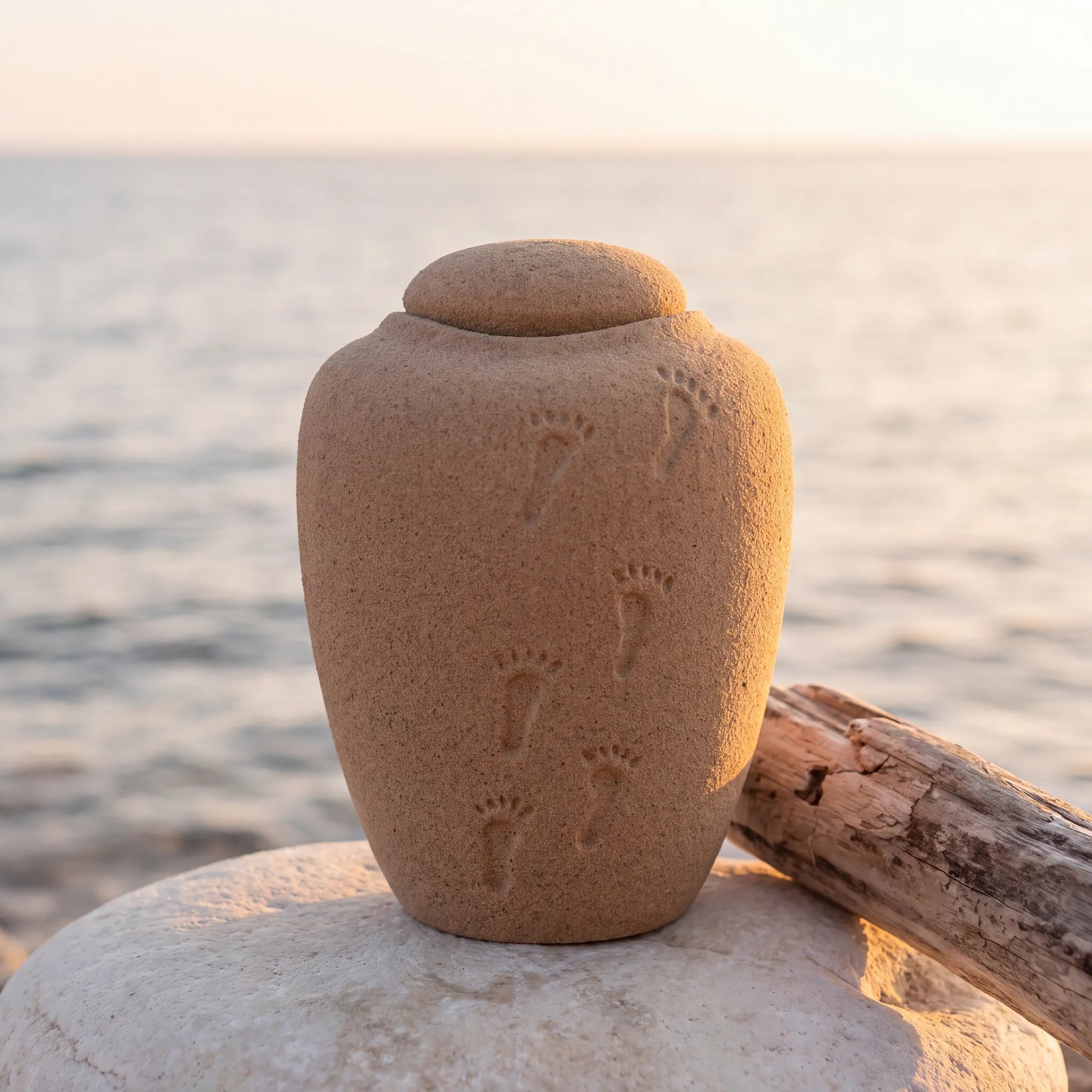 Oceane Sand Biodegradable Water Urn for Ashes - Small