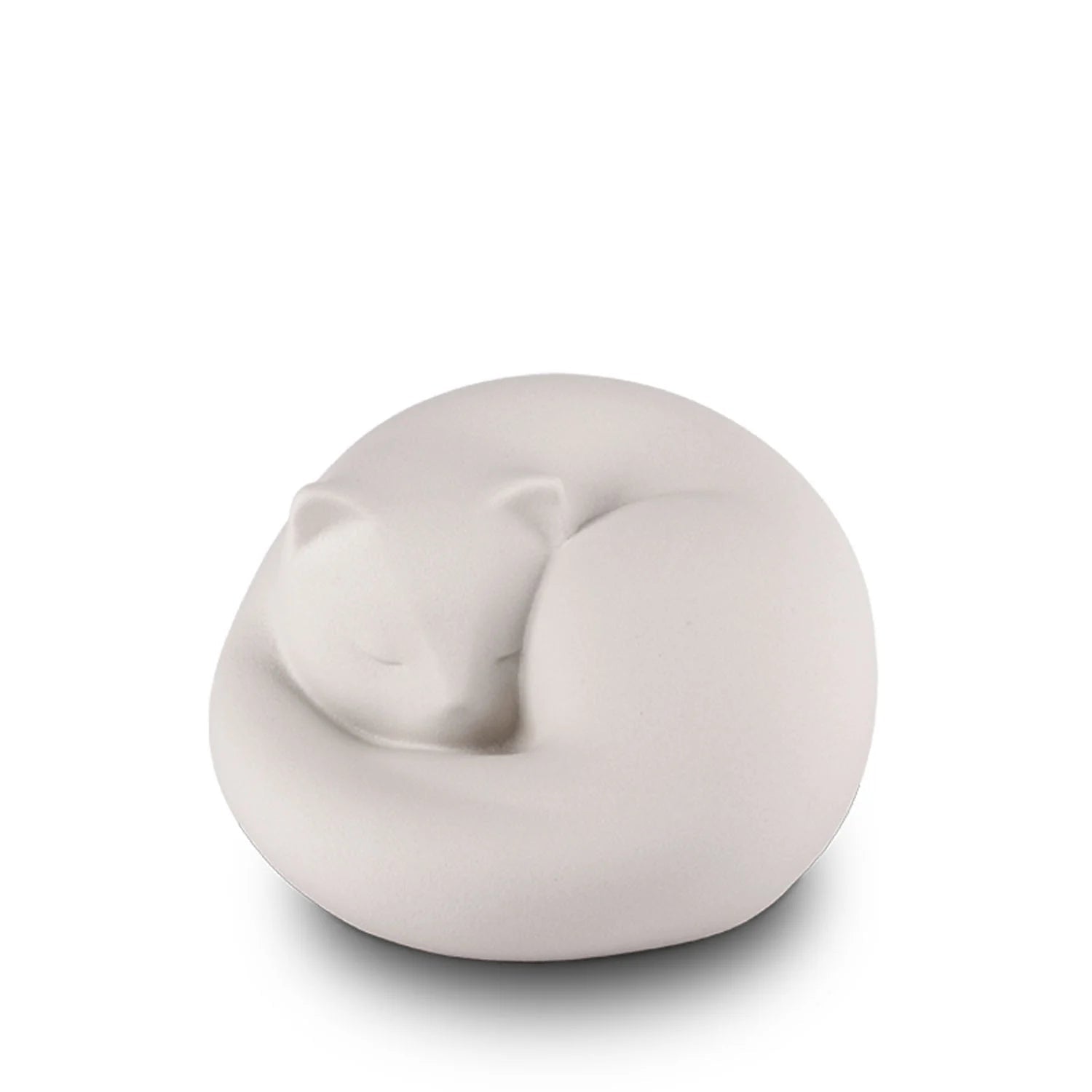 Sleeping Cat Urn for Ashes in White