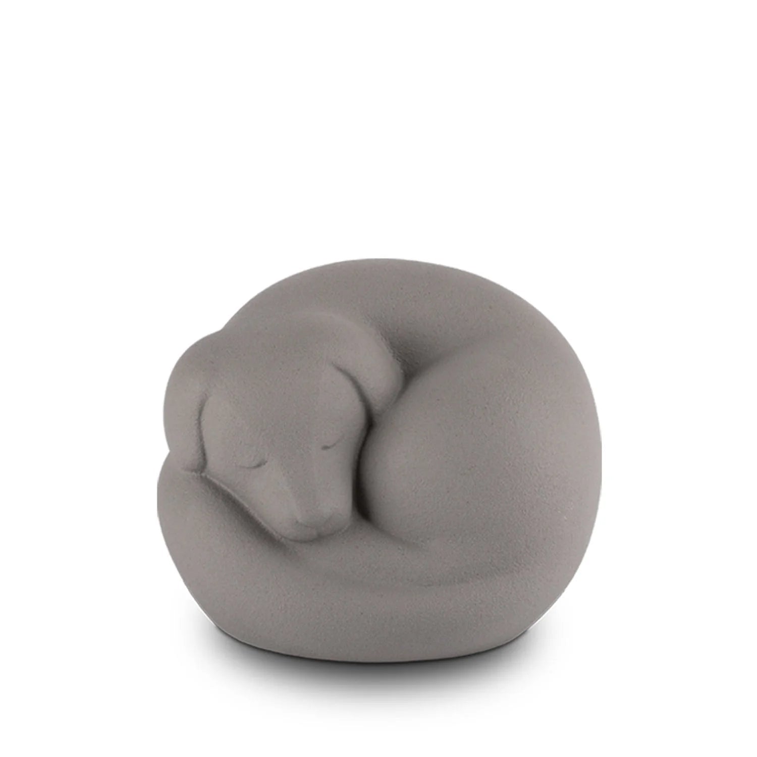 Sleeping Dog Urn for Ashes in Grey