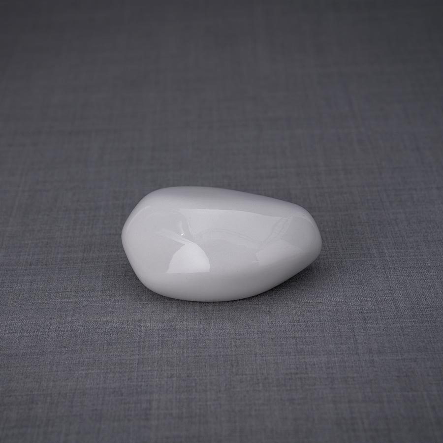 Palm Stone Ashes Keepsake Urn White Right View
