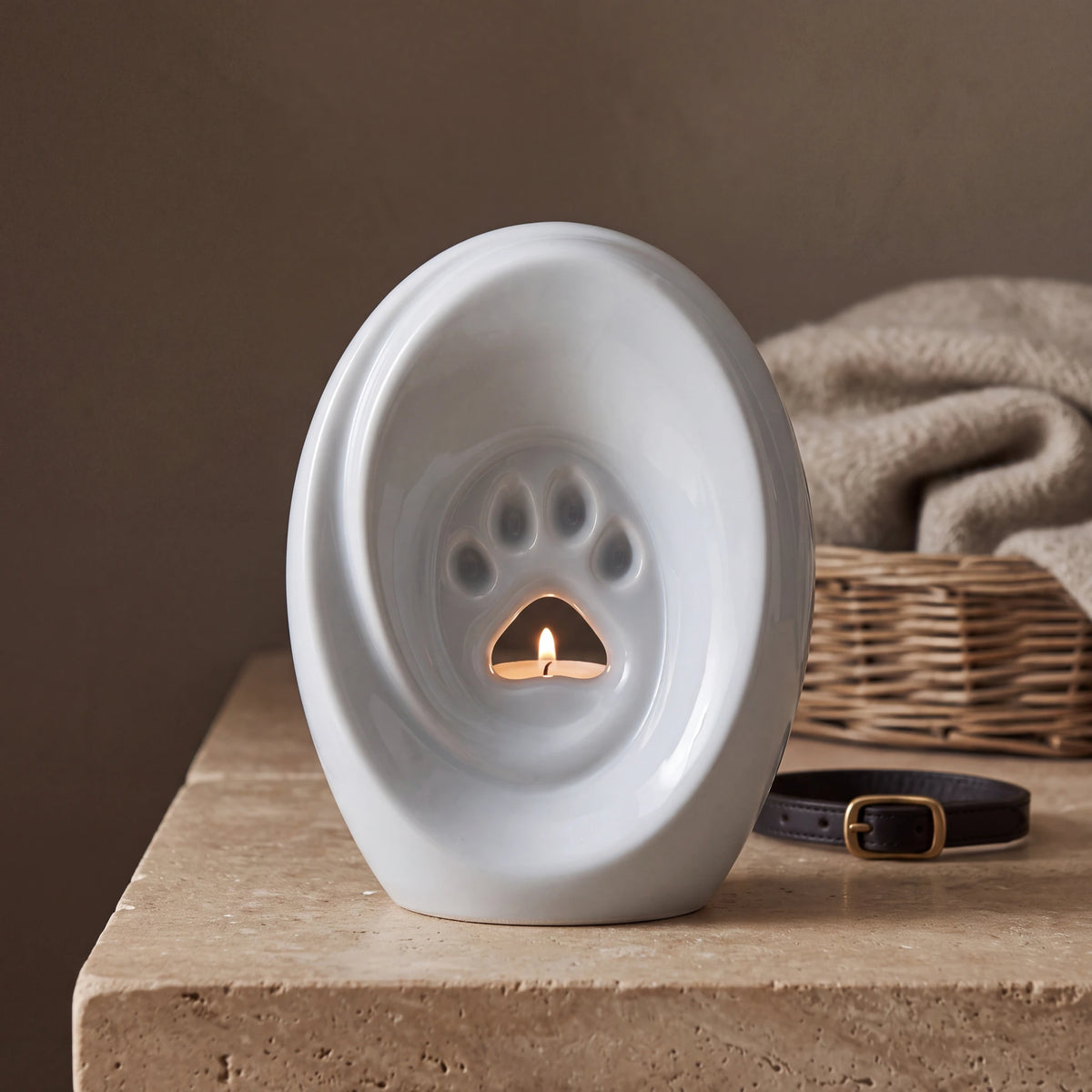 Paw-Pet-Urn-for-Ashes-in-White-pet_hearth_basket