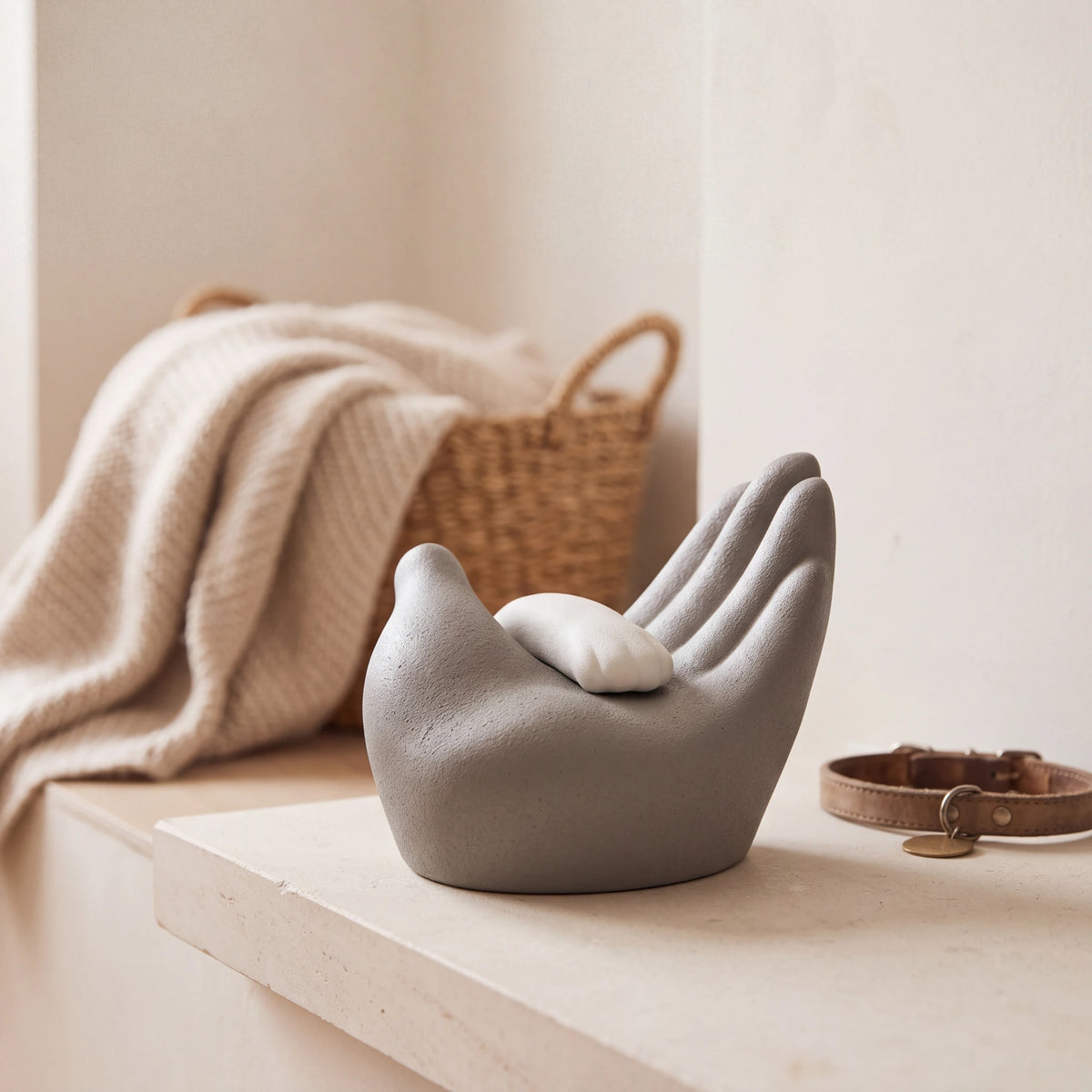Paw-in-Hand-Pet-Urn-for-Ashes-in-Grey-White-pet_hearth_basket