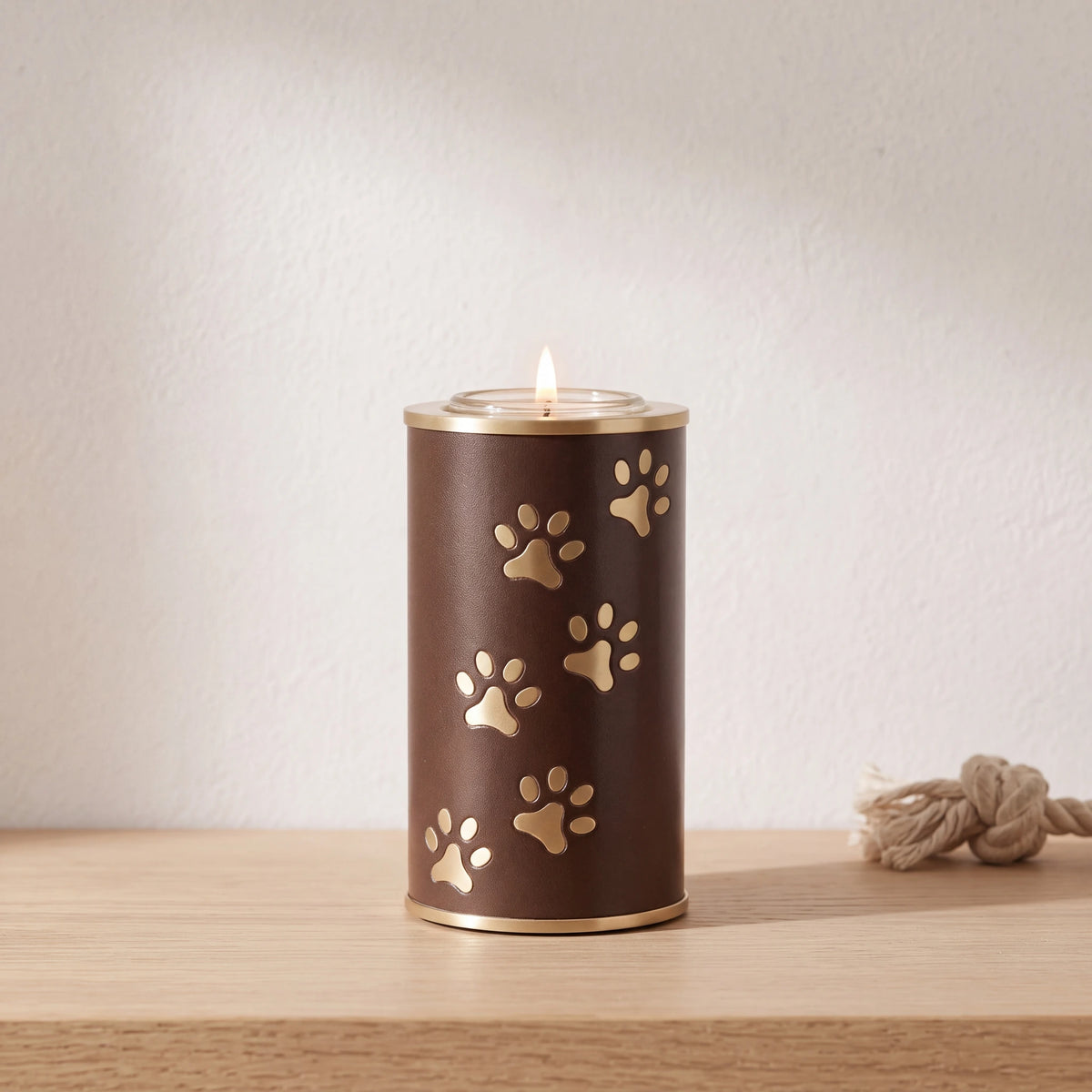 Pawprints-Candle-Pet-Urn-for-Ashes-in-Brown-and-Gold-Small-pet_soft_toy_shelf