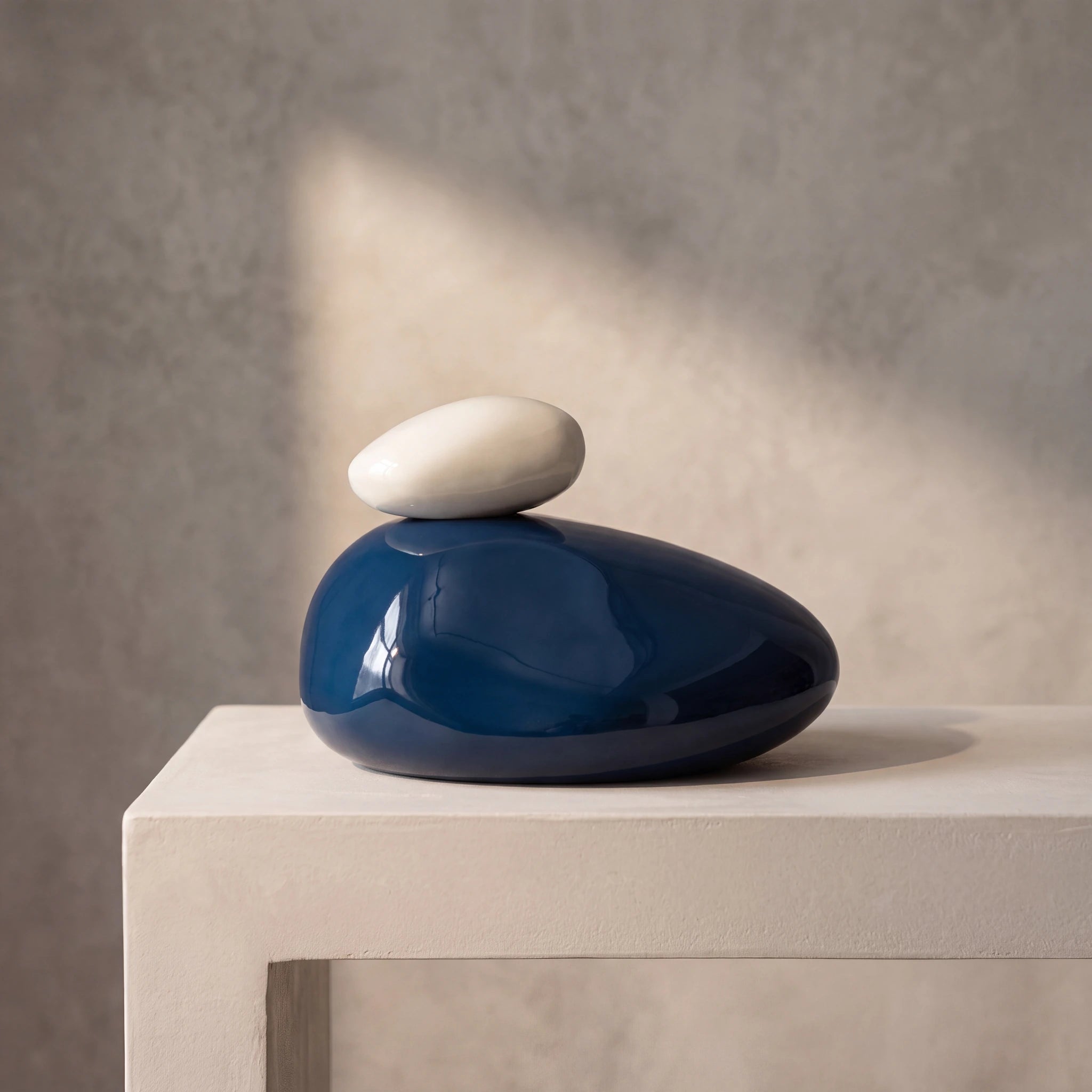 Pebbles Adult Cremation Urn for Ashes in Light Blue