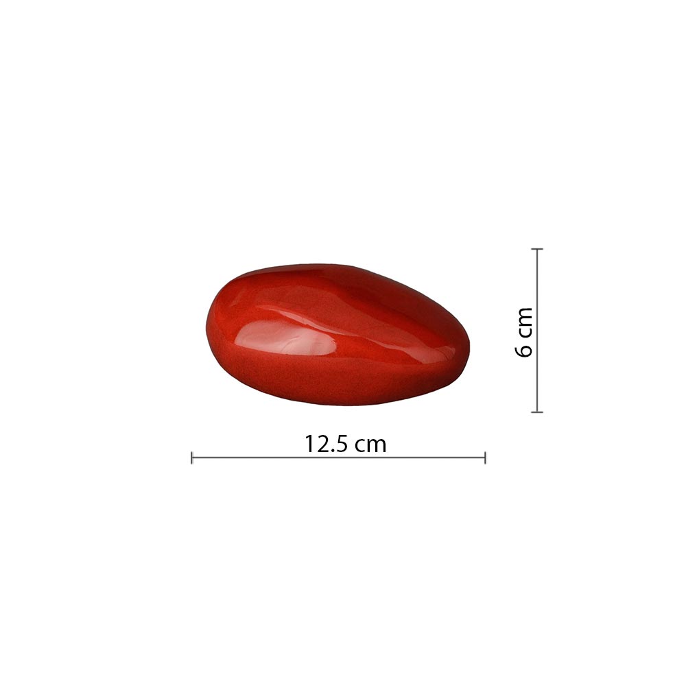 Pebbles Ashes Keepsake Urn in Red Dimensions