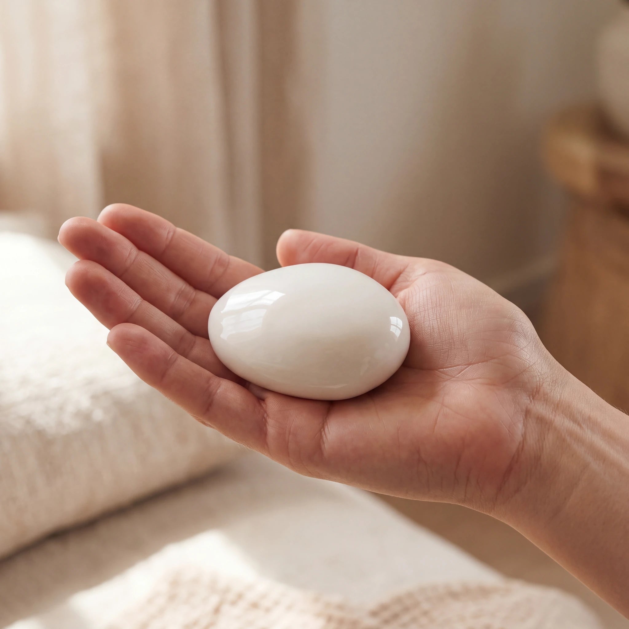 Pebbles-Small-Urn-for-Ashes-in-White-In-the-Palm