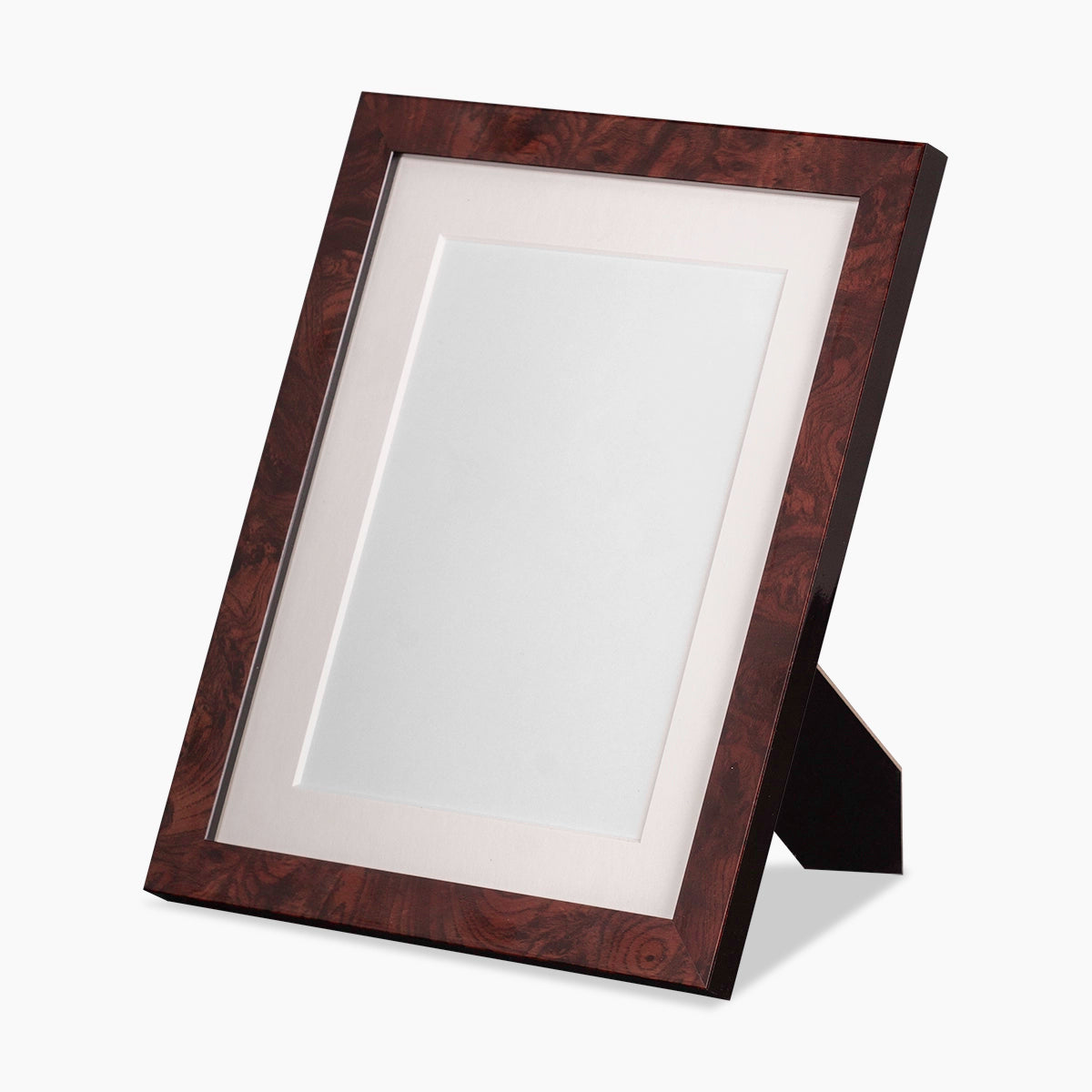 Pet Memorial Photo Frame for Ashes in Walnut Small Left Facing