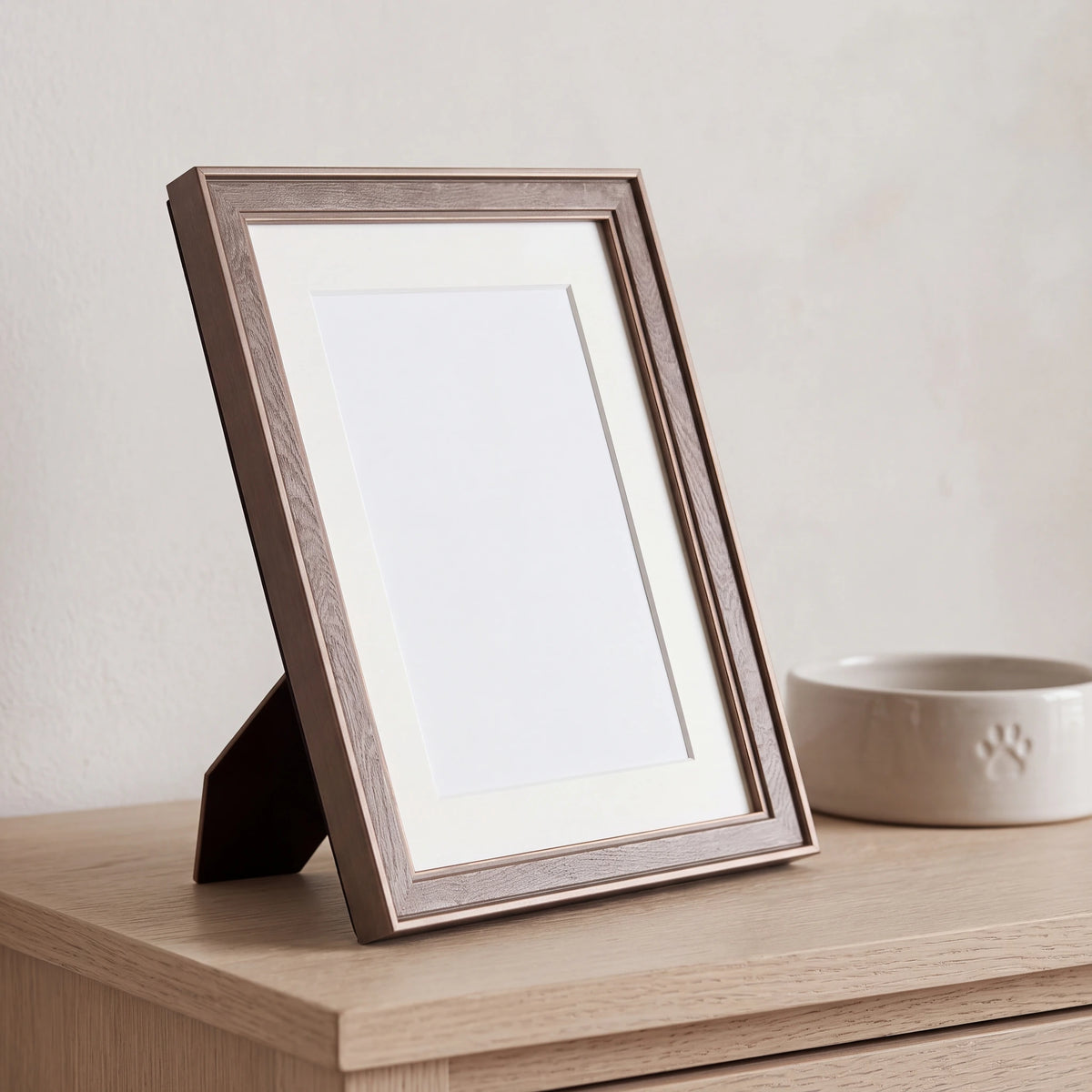 Pet-Memorial-Photo-Frame-in-Brown-Large-Side-View