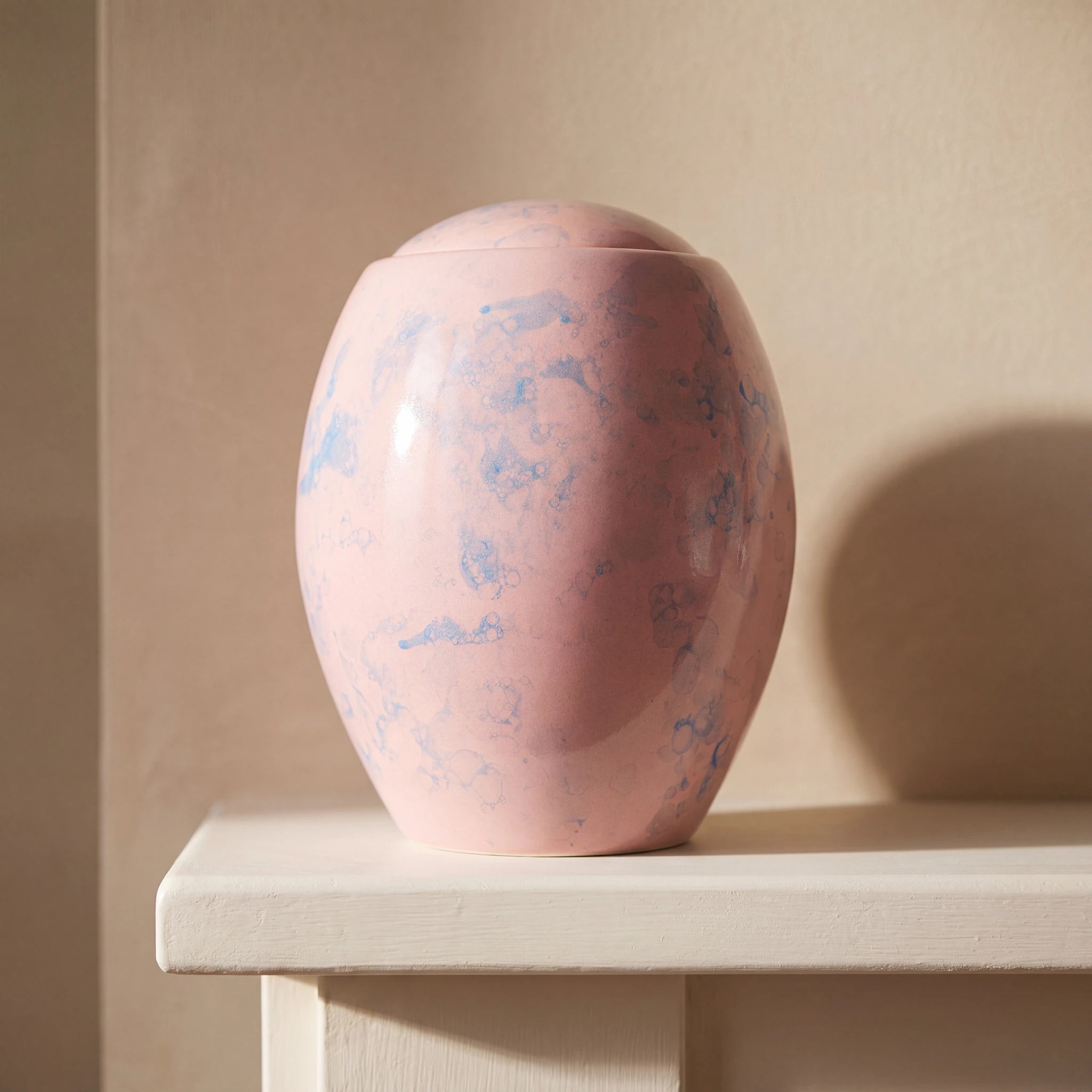 Pink Sky Modern Adult Cremation Urn for Ashes