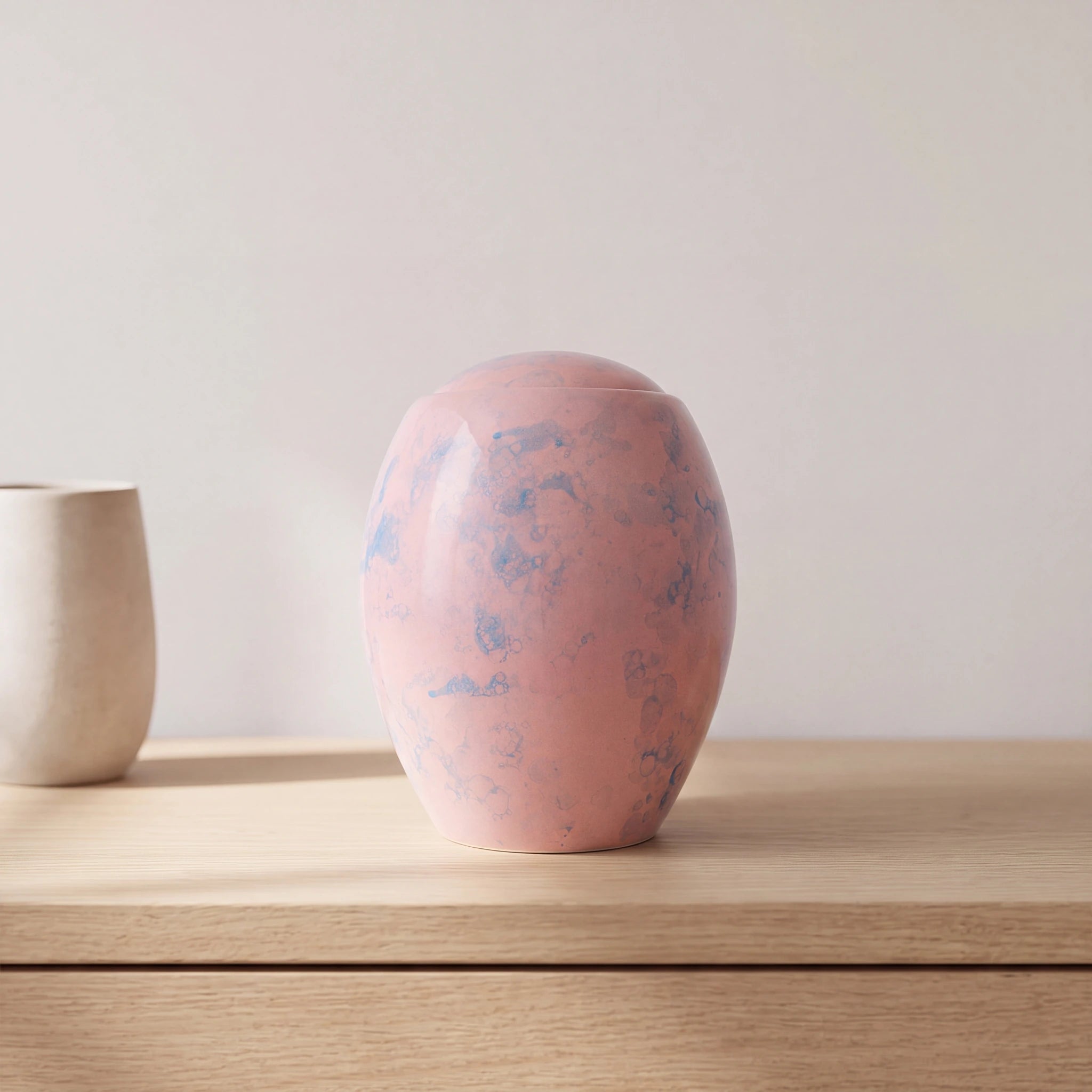Pink Sky Modern Adult Cremation Urn for Ashes