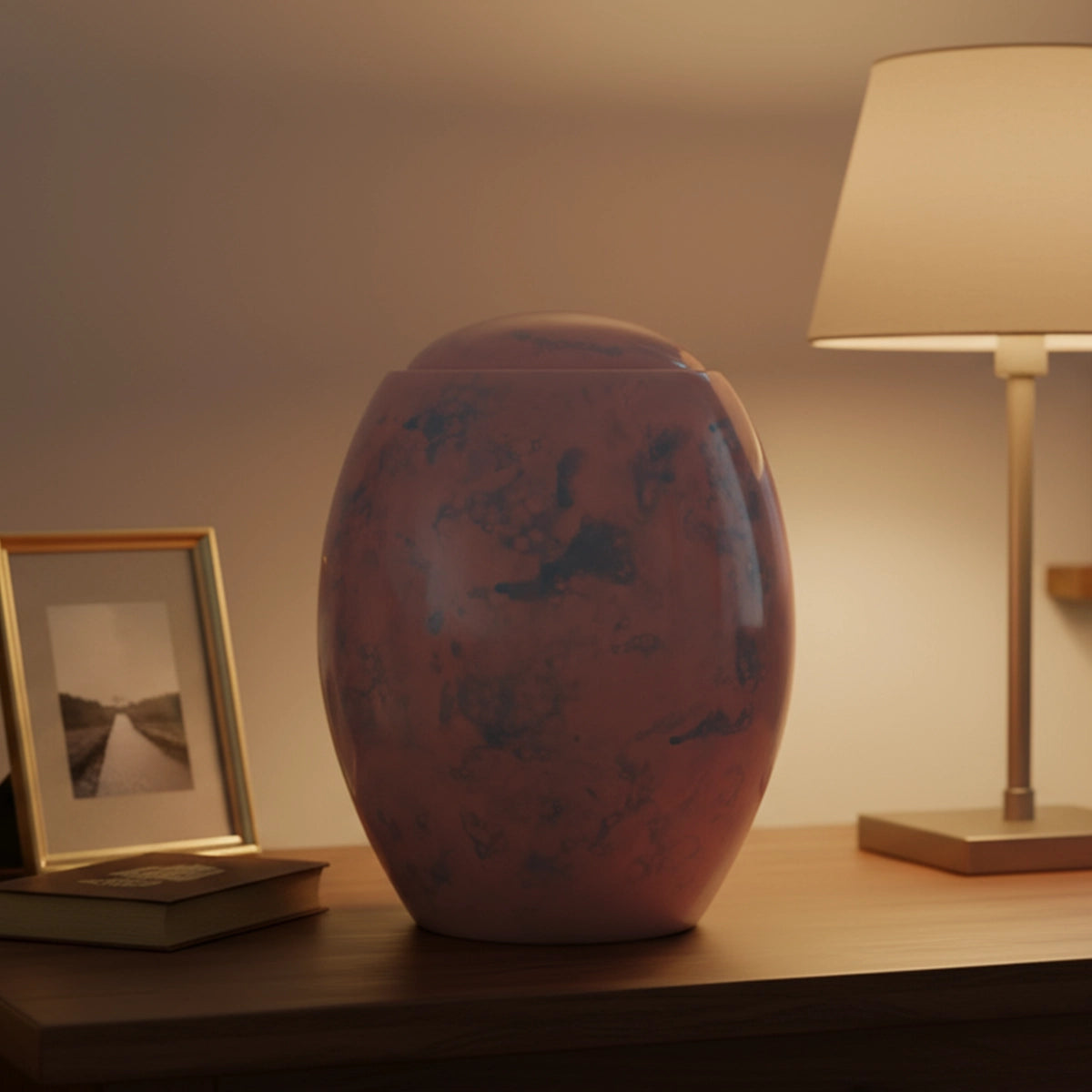 Pink Sky Modern Adult Cremation Urn for Ashes