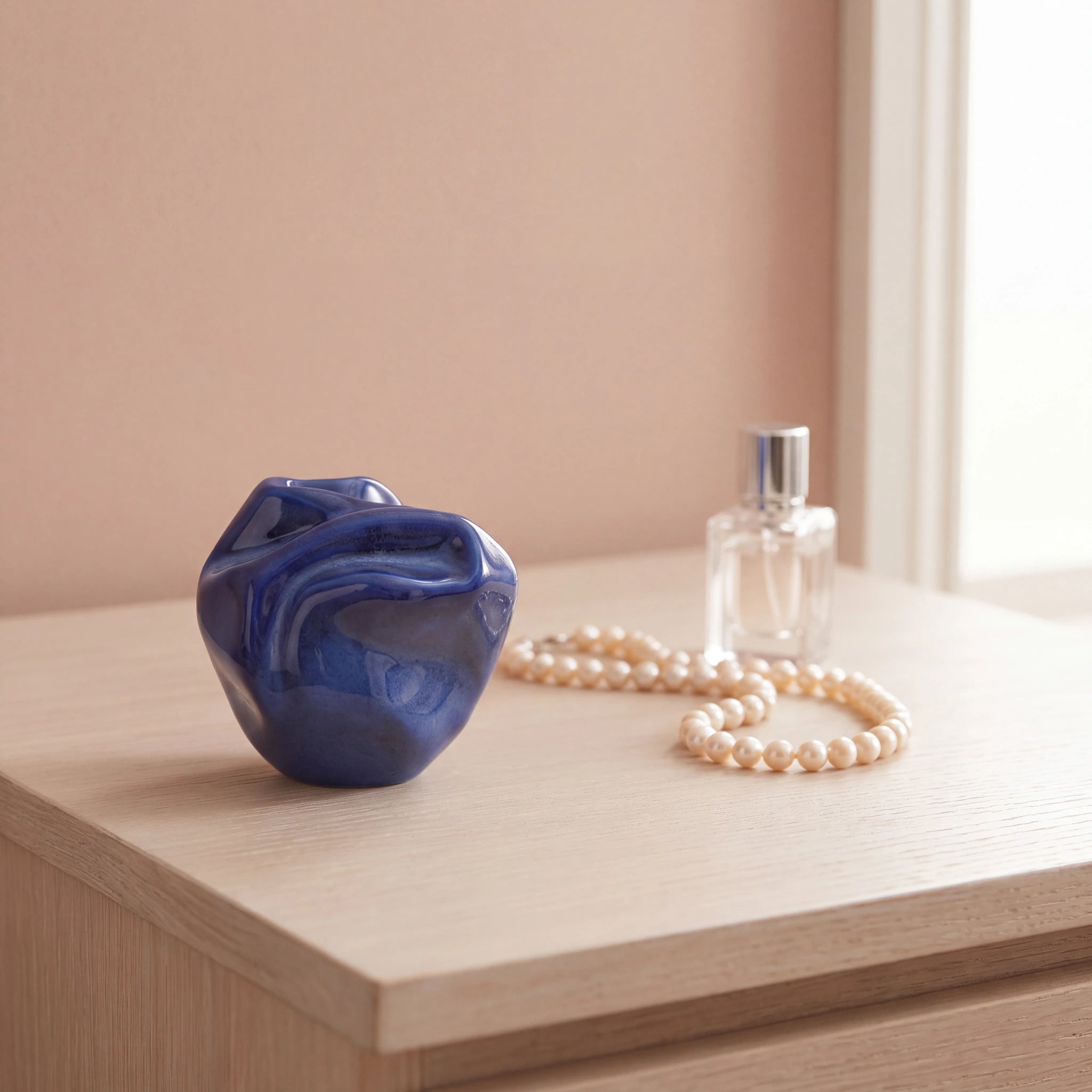 Precious Small Urn for Ashes in Blue