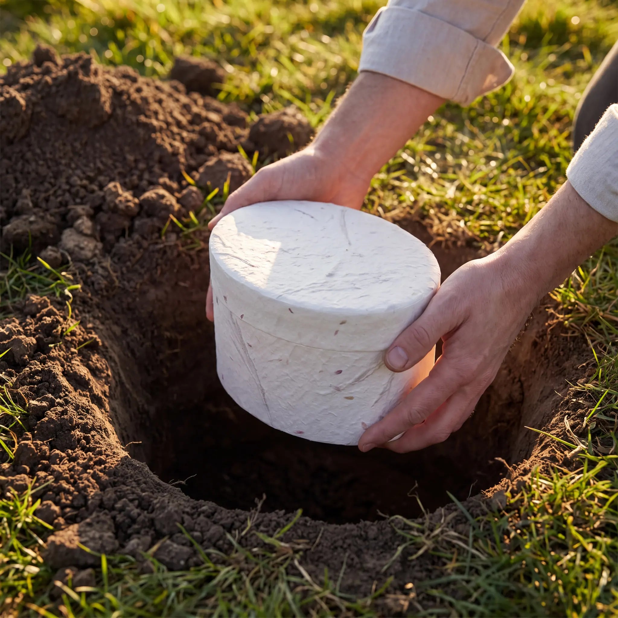Purity Earthurn Biodegradable Urn for Ashes in White - Adult