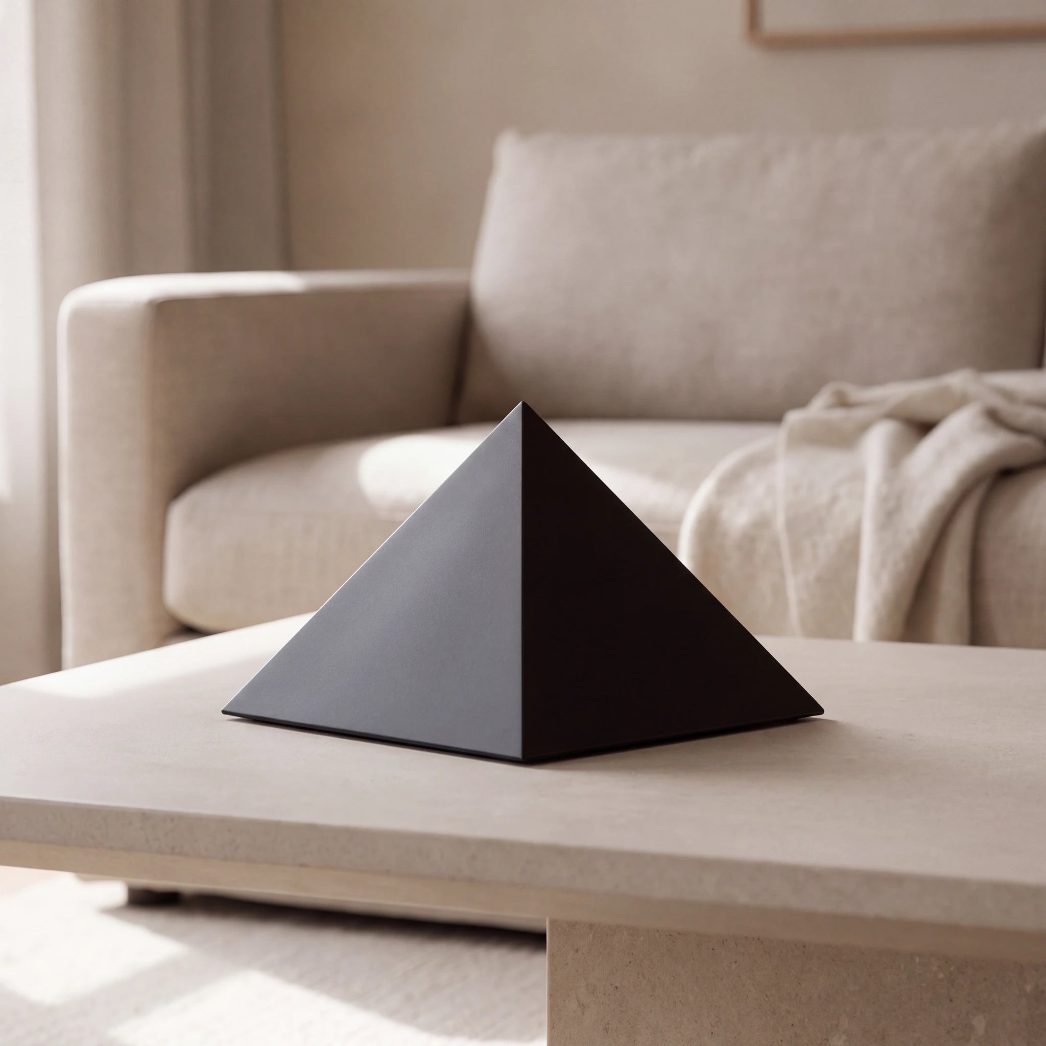 Pyramid-Large-Urn-for-Ashes-in-Matte-Black-Stainless-Steel-amto_stone_coffee