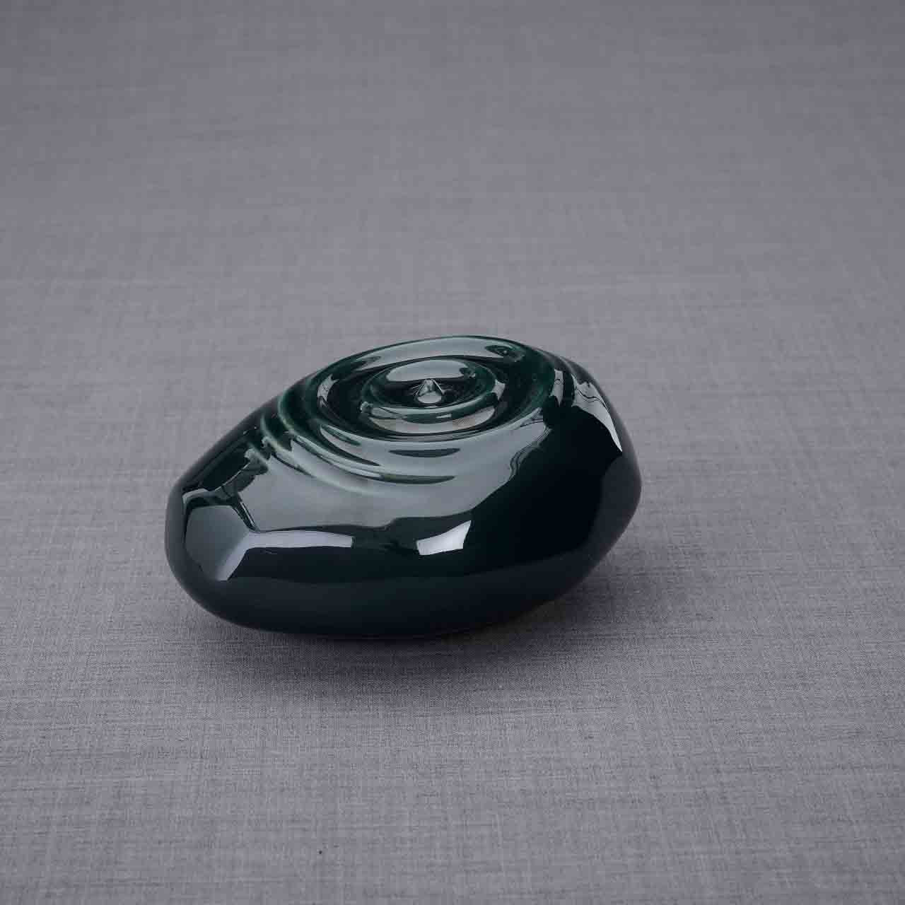 Resonance Ashes Keepsake Urn in Green Dark Background