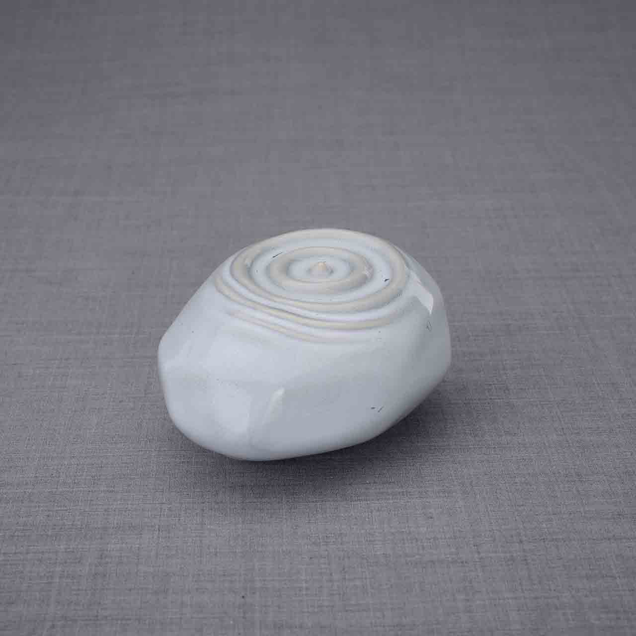 Resonance Ashes Keepsake Urn in Grey Turned Left Dark Background