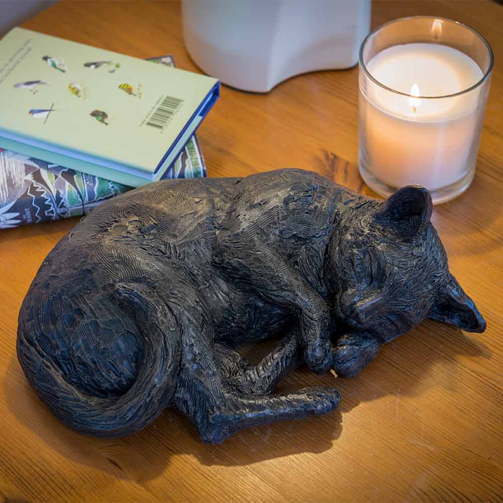 Resting Cat Urn for Ashes