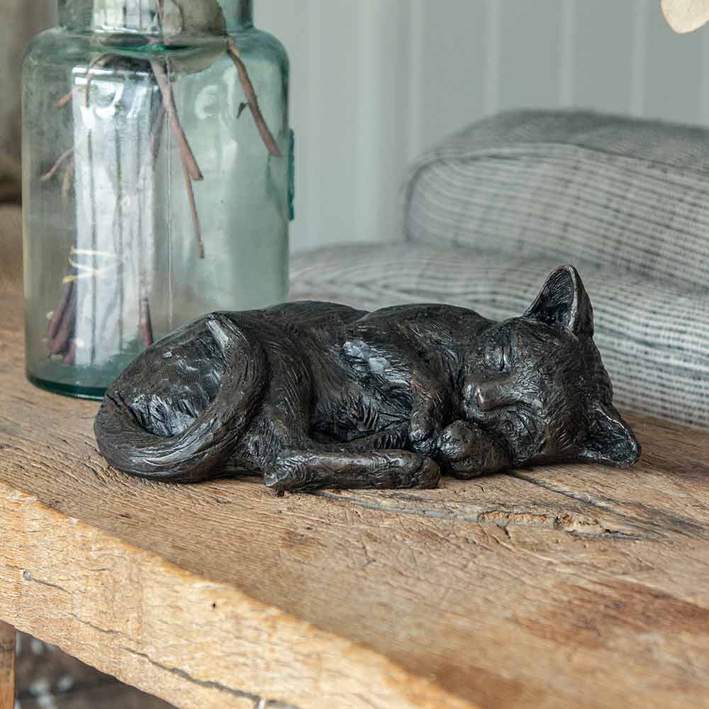 Resting Cat Urn for Ashes