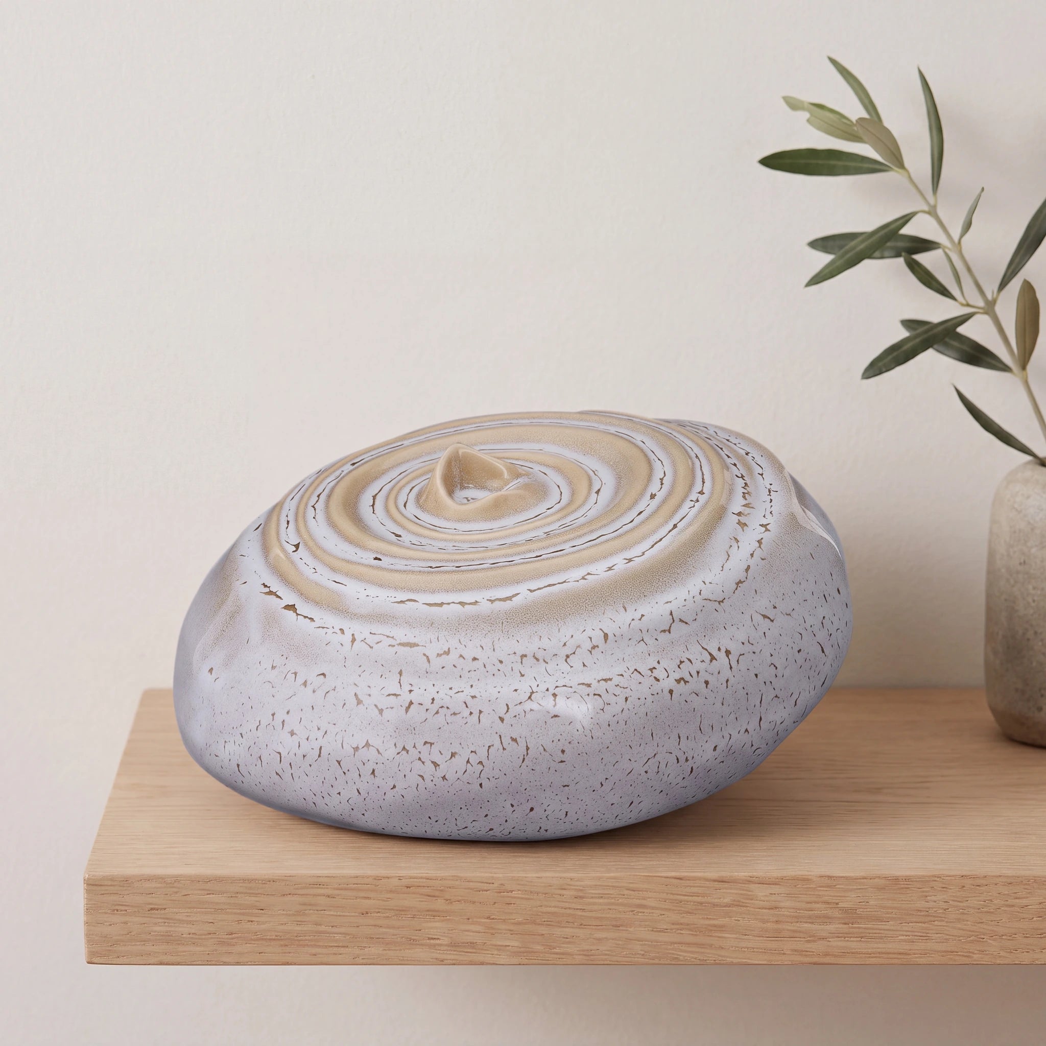 Ripples Adult Cremation Urn for Ashes in Beige Melange