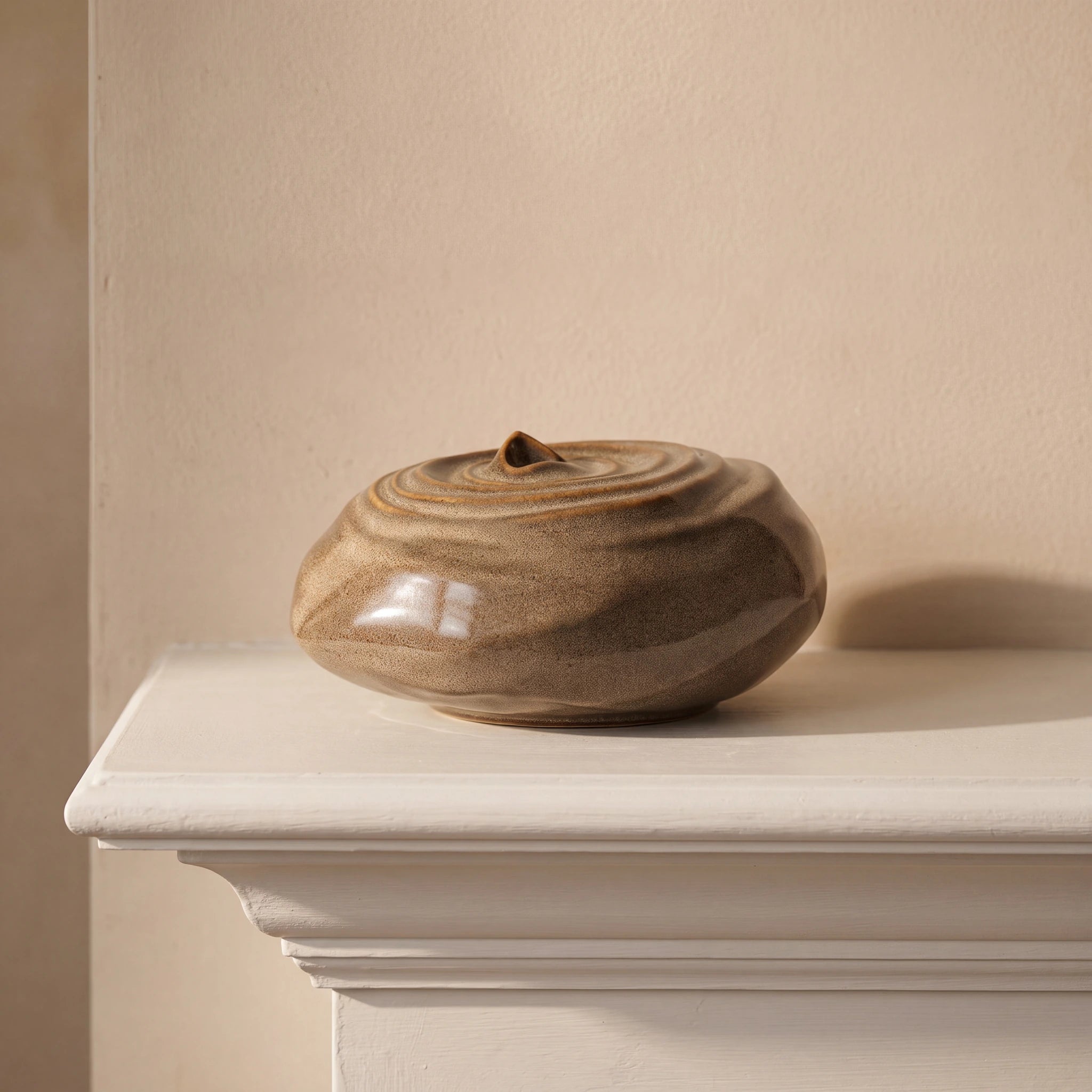 Ripples Adult Cremation Urn for Ashes in Brown
