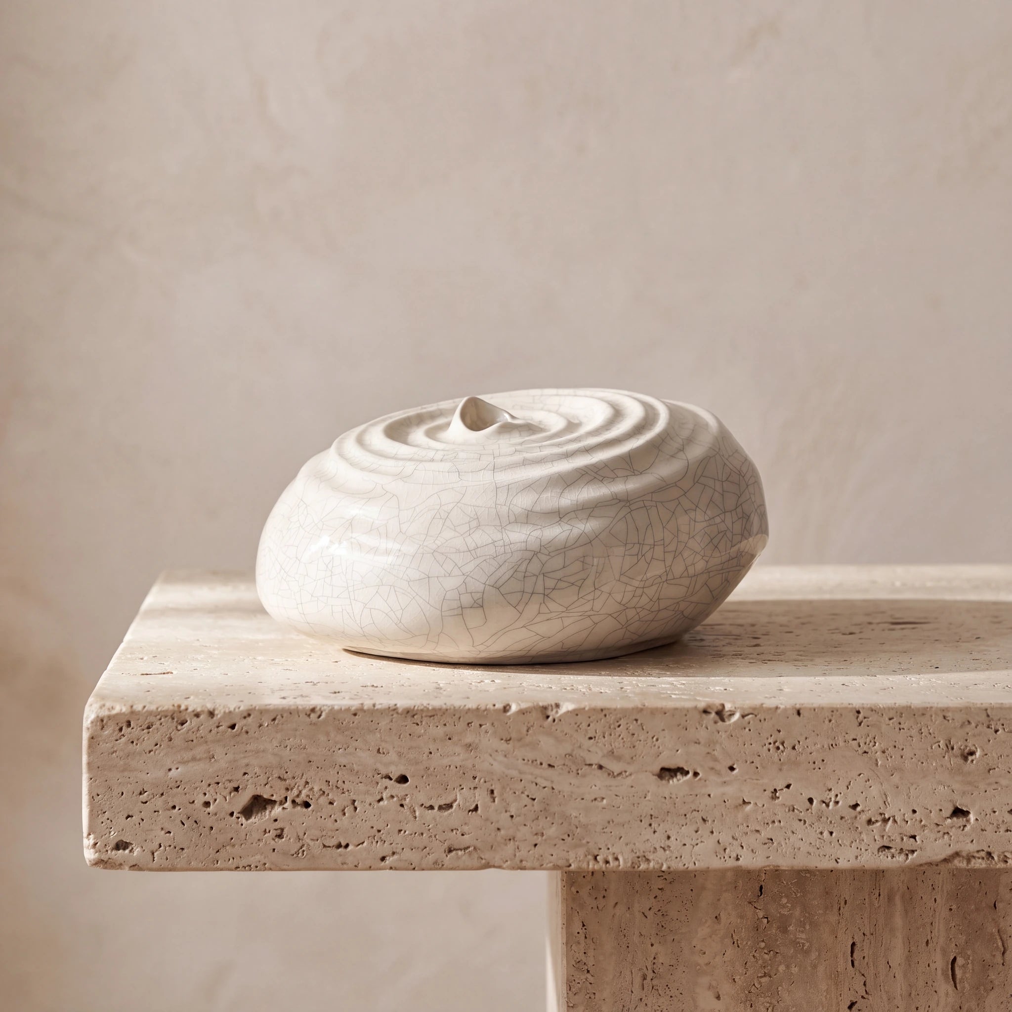 Ripples Adult Cremation Urn for Ashes in Crackle Glaze