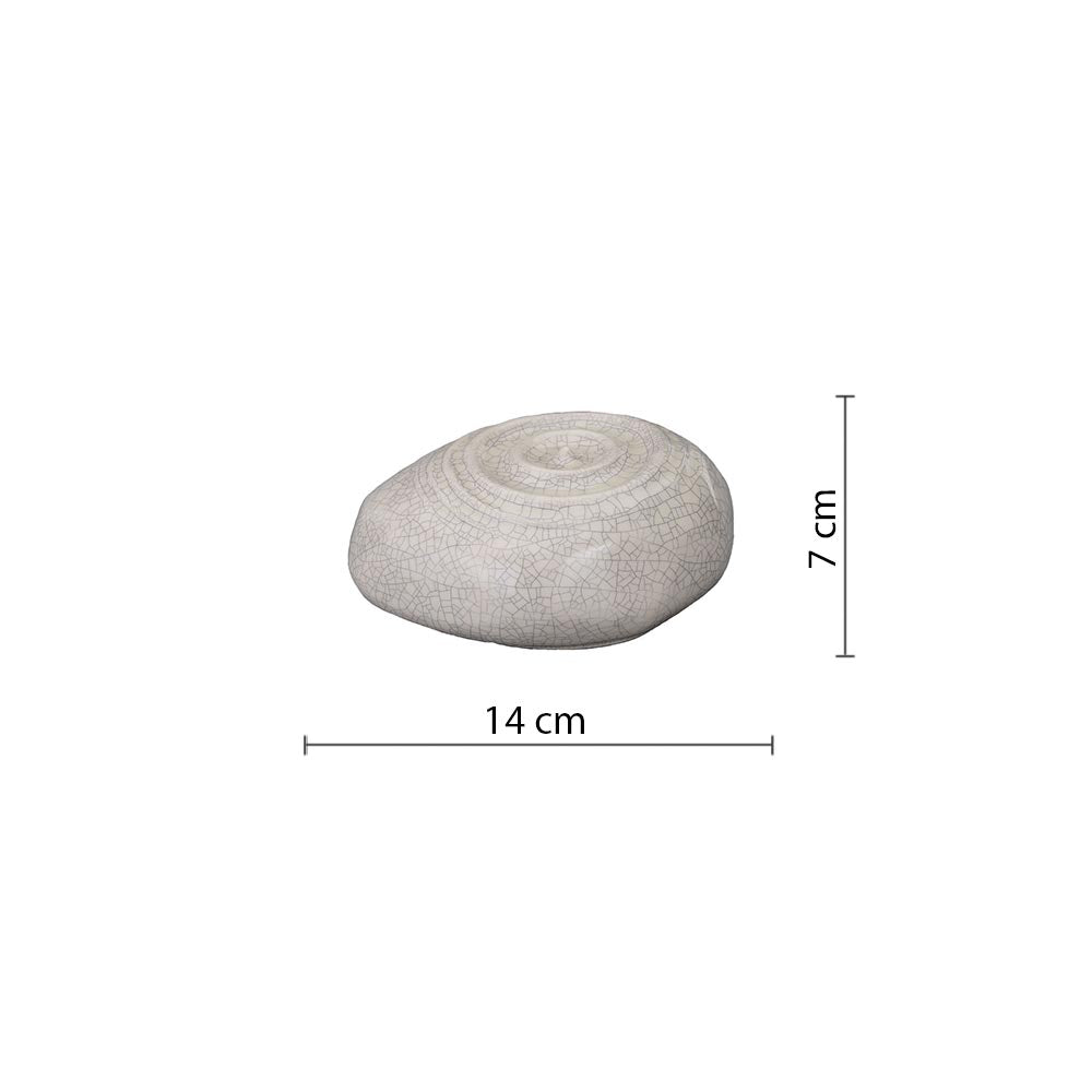 Ripples Ashes Keepsake Urn in Crackle Glaze Dimensions