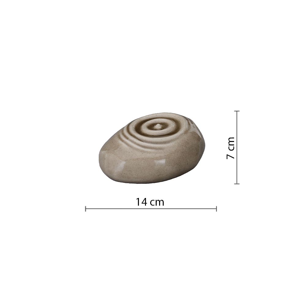 Ripples Ashes Keepsake Urn in Dark Beige Dimensions