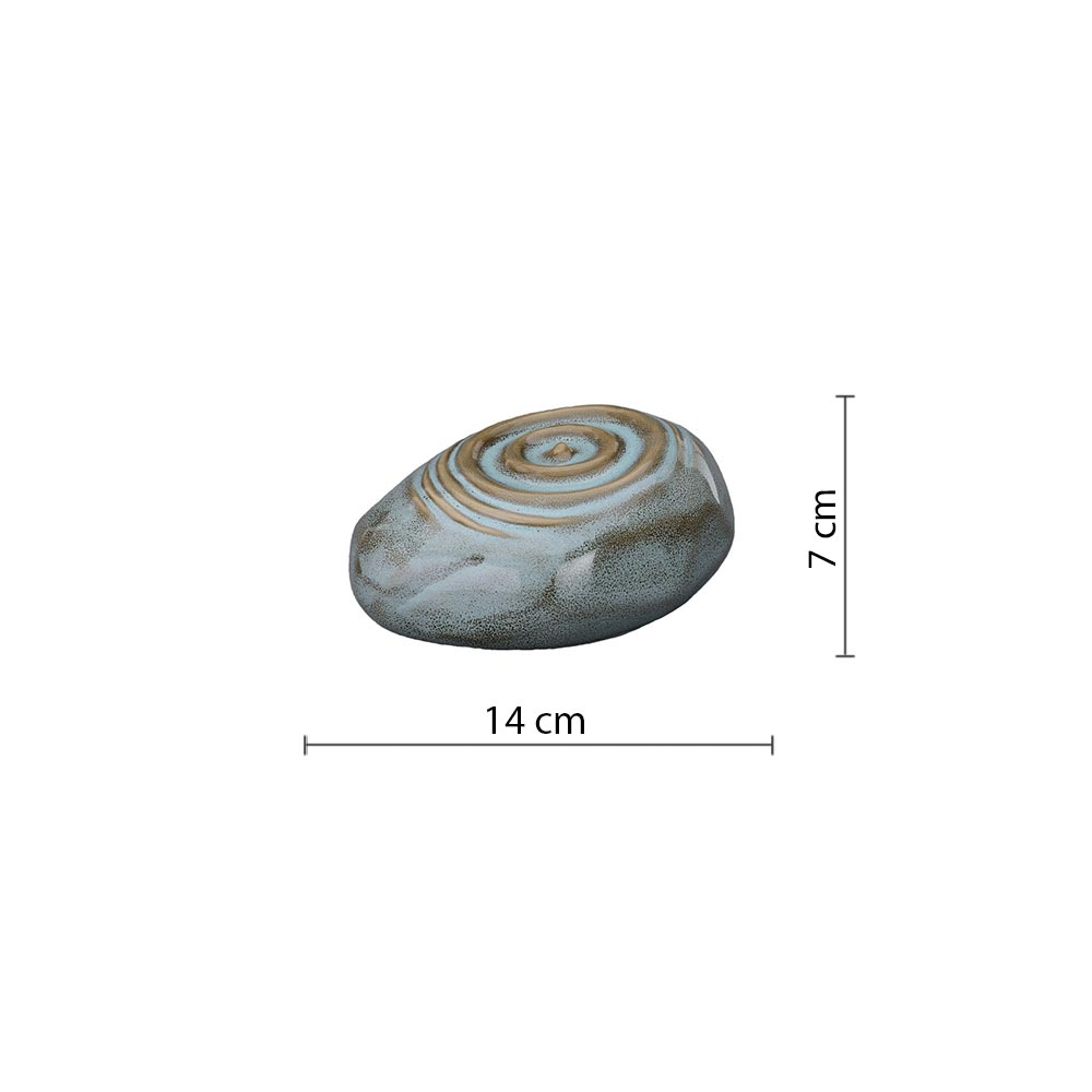 Ripples Ashes Keepsake Urn in Oily Green Dimensions