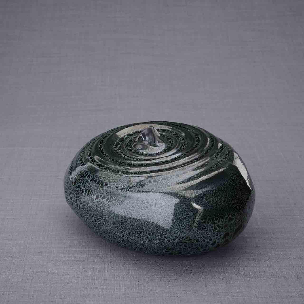 Ripples Cremation Urn for Ashes in Black Turned Right