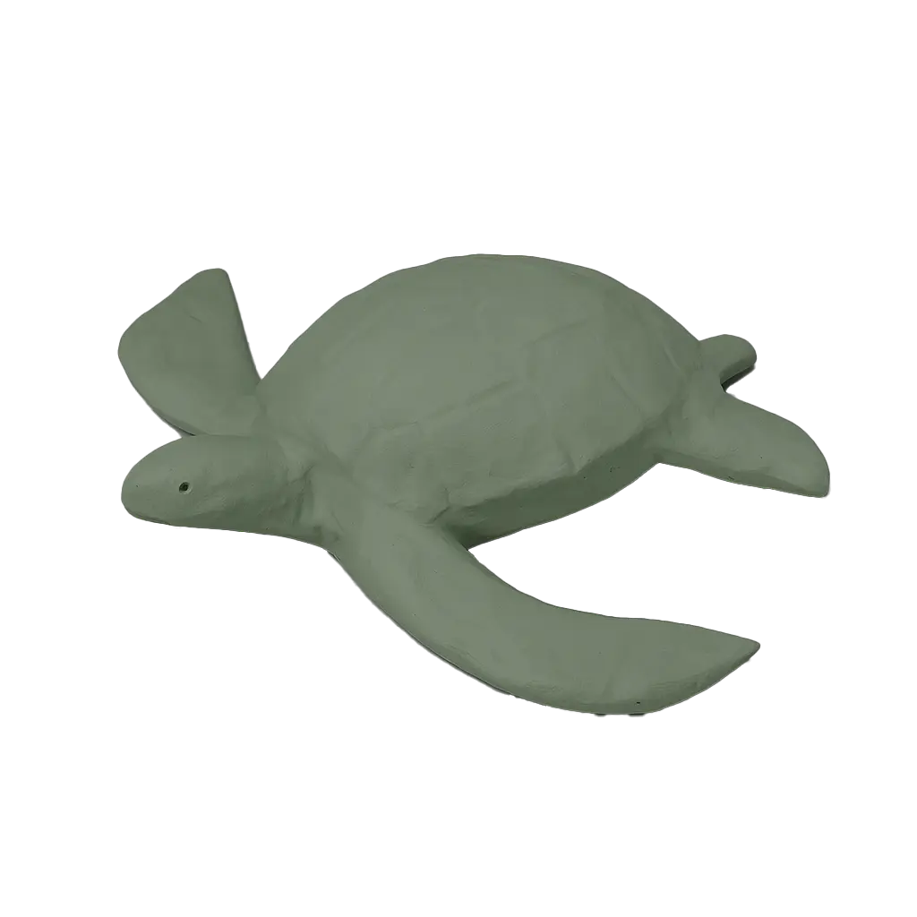 Sea Turtle Biodegradable Water Urn for Ashes in Moss - Mini