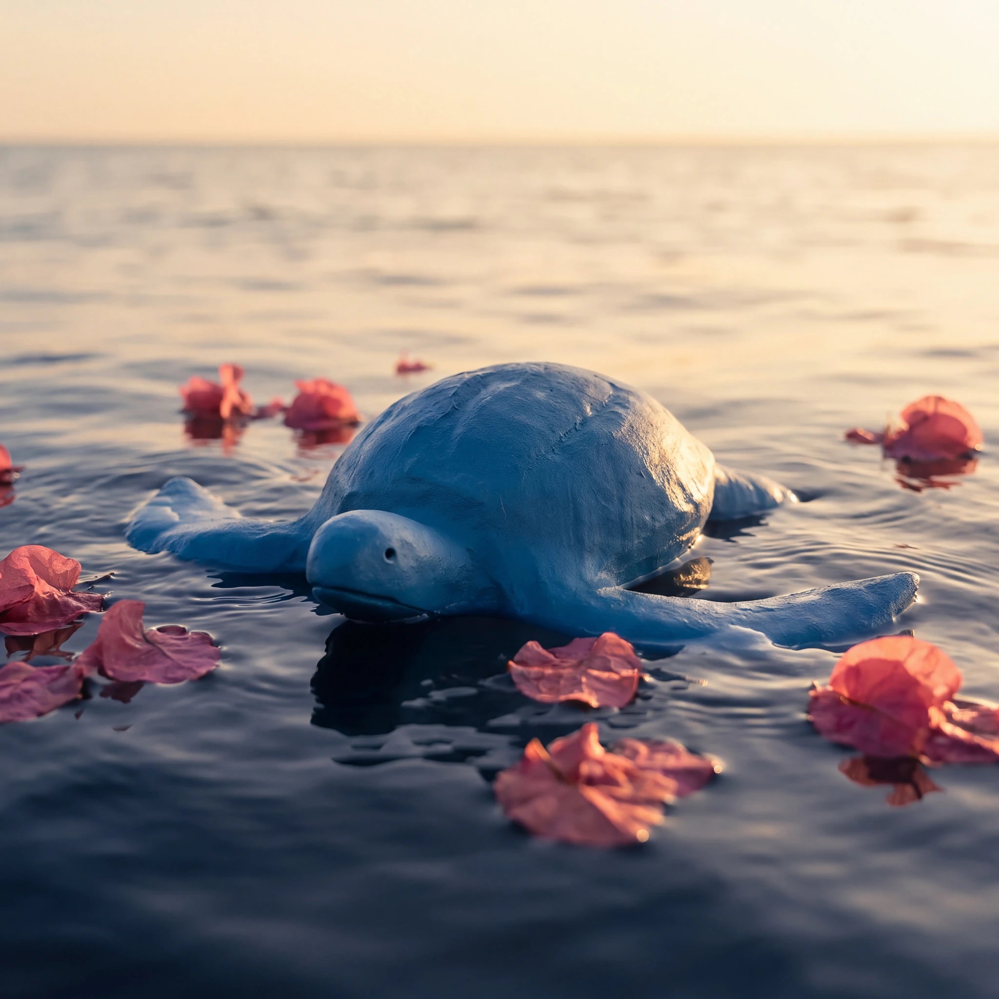 Sea Turtle Biodegradable Water Urn for Ashes in Surf - Mini