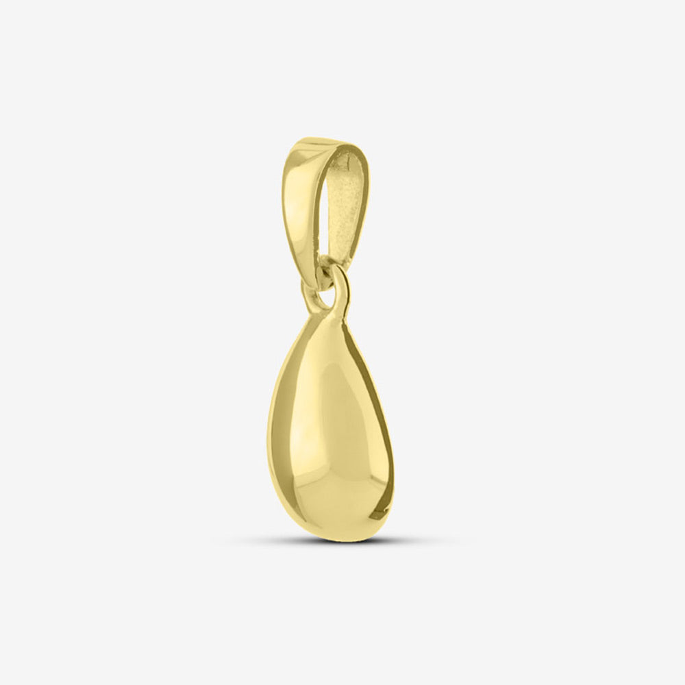 Self fill Droplet Memorial Ashes Pendant in Gold