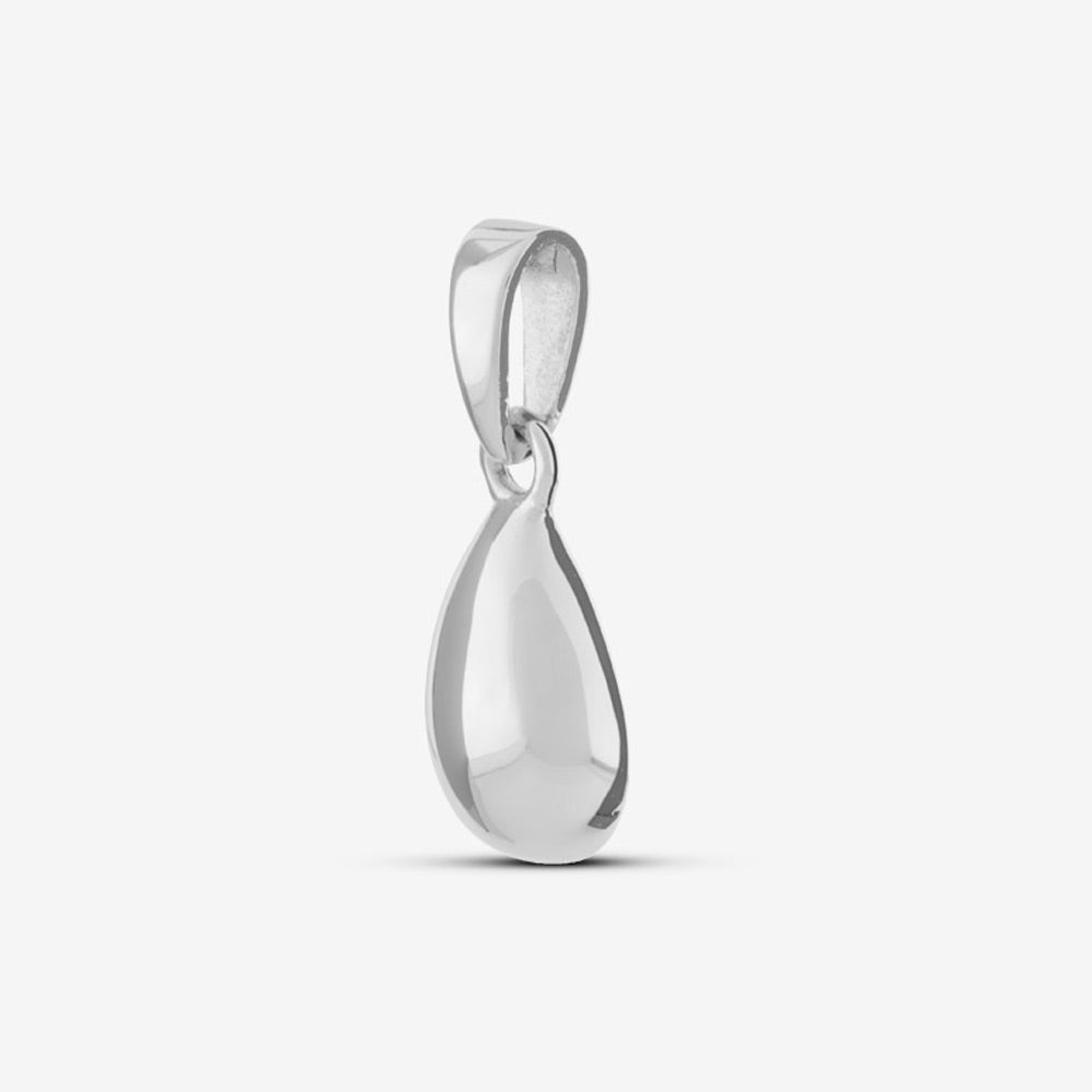 Self fill Droplet Memorial Ashes Pendant in Silver