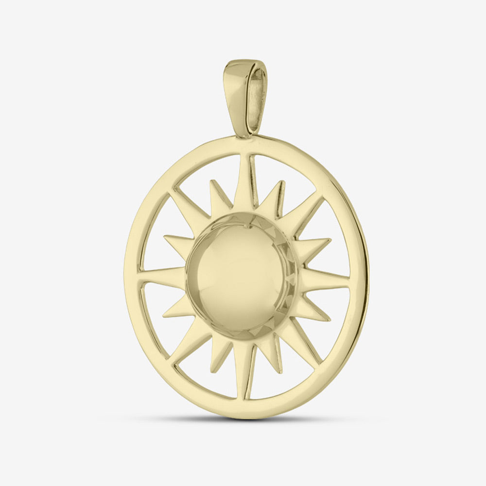 Self fill Eternal Sun Memorial Ashes Pendant in Gold