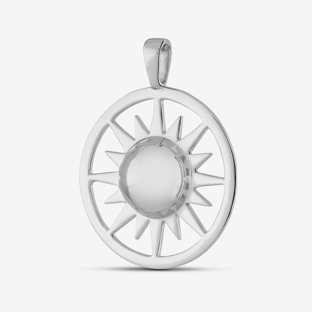 Self fill Eternal Sun Memorial Ashes Pendant in Silver
