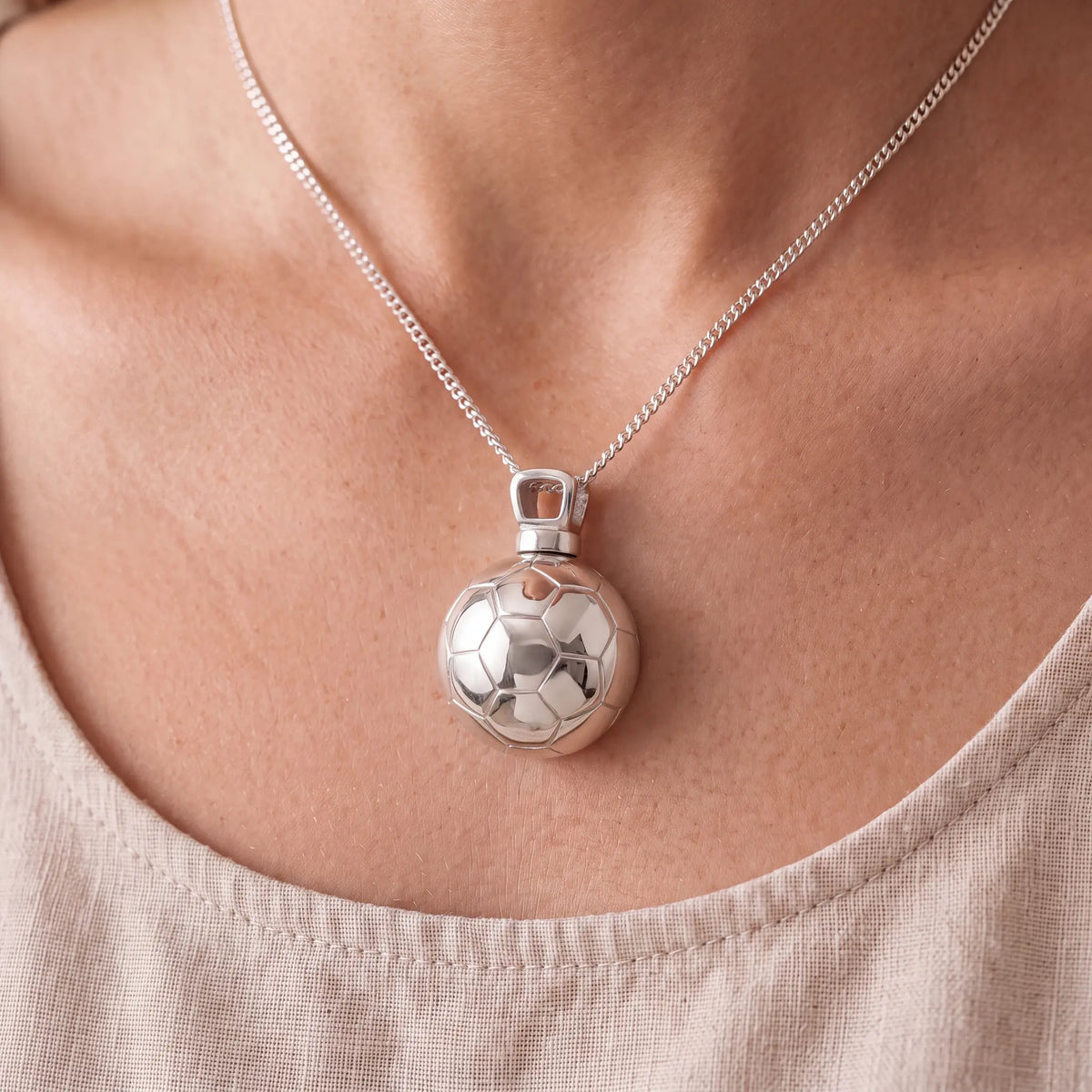 Self-fill-Football-Memorial-Ashes-Pendant-Worn