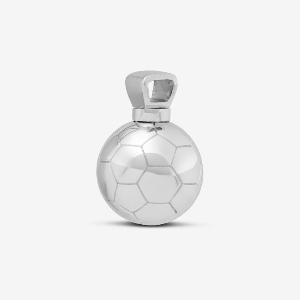 Self fill Football Memorial Ashes Pendant in Silver